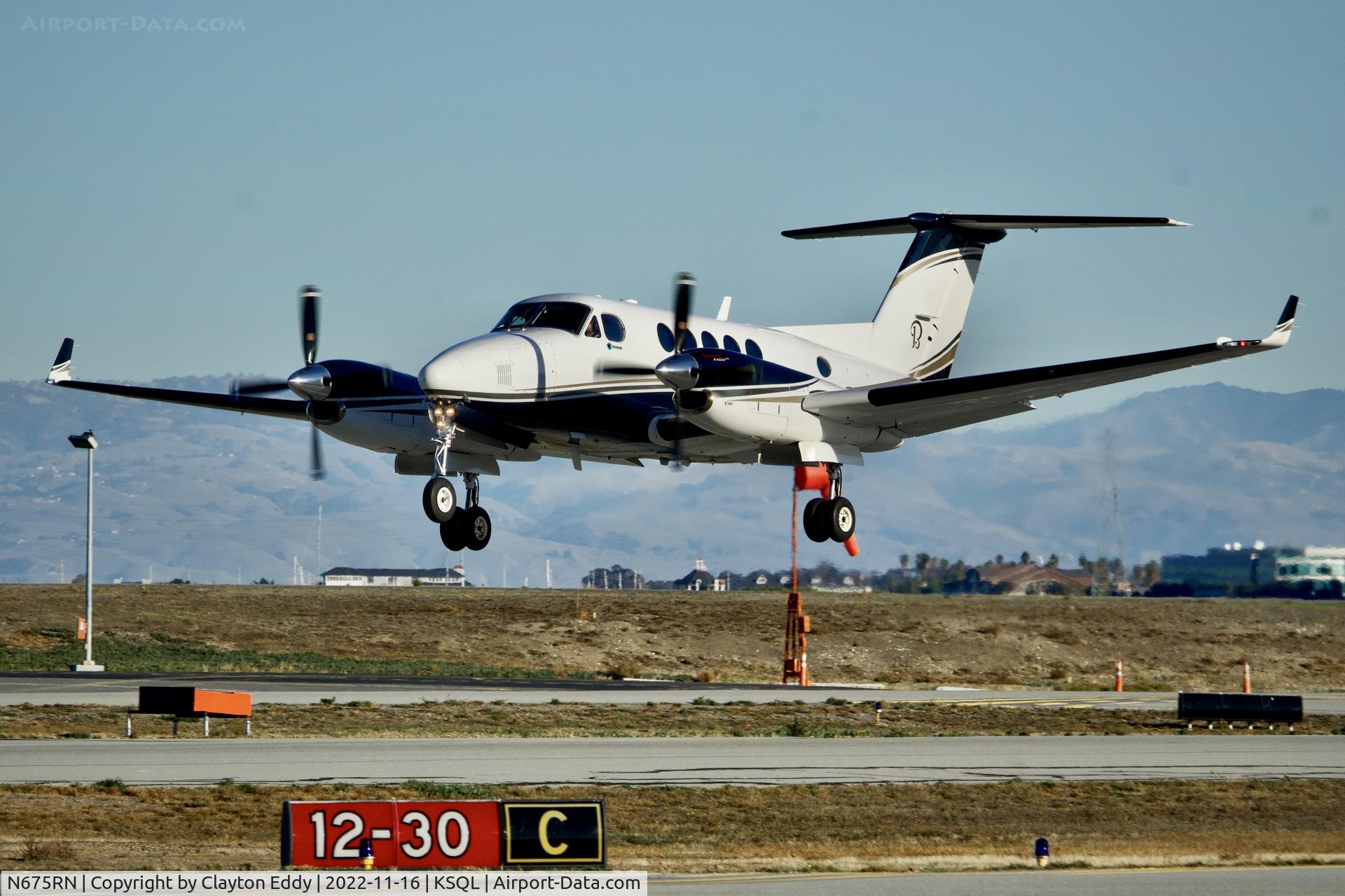 N675RN, 2020 Raytheon Aircraft Company B200 King Air C/N BB-1676, San Carlos Airport Calfiornia 2022.