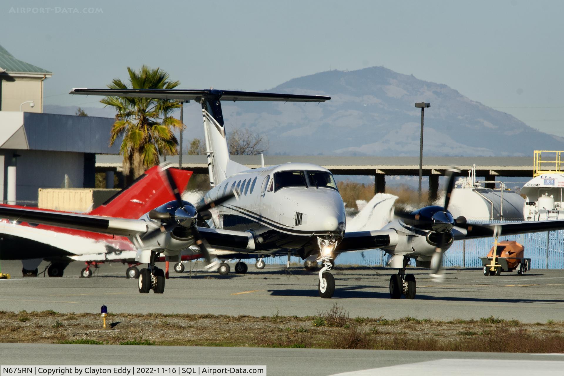 N675RN, 2020 Raytheon Aircraft Company B200 King Air C/N BB-1676, San Carlos Airport Calfiornia 2022.