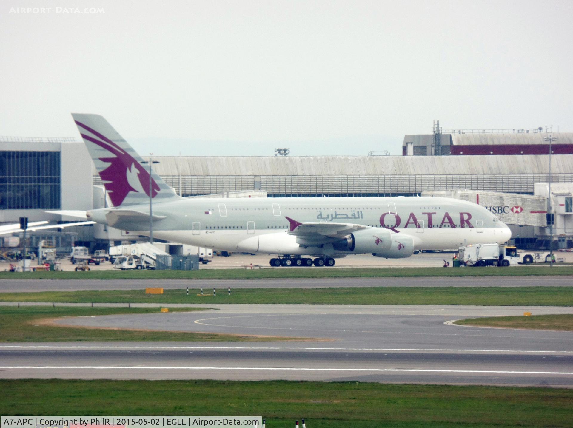 A7-APC, 2013 Airbus A380-861 C/N 145, A7-APC 2013 A380-800 Qatar Airways Heathrow