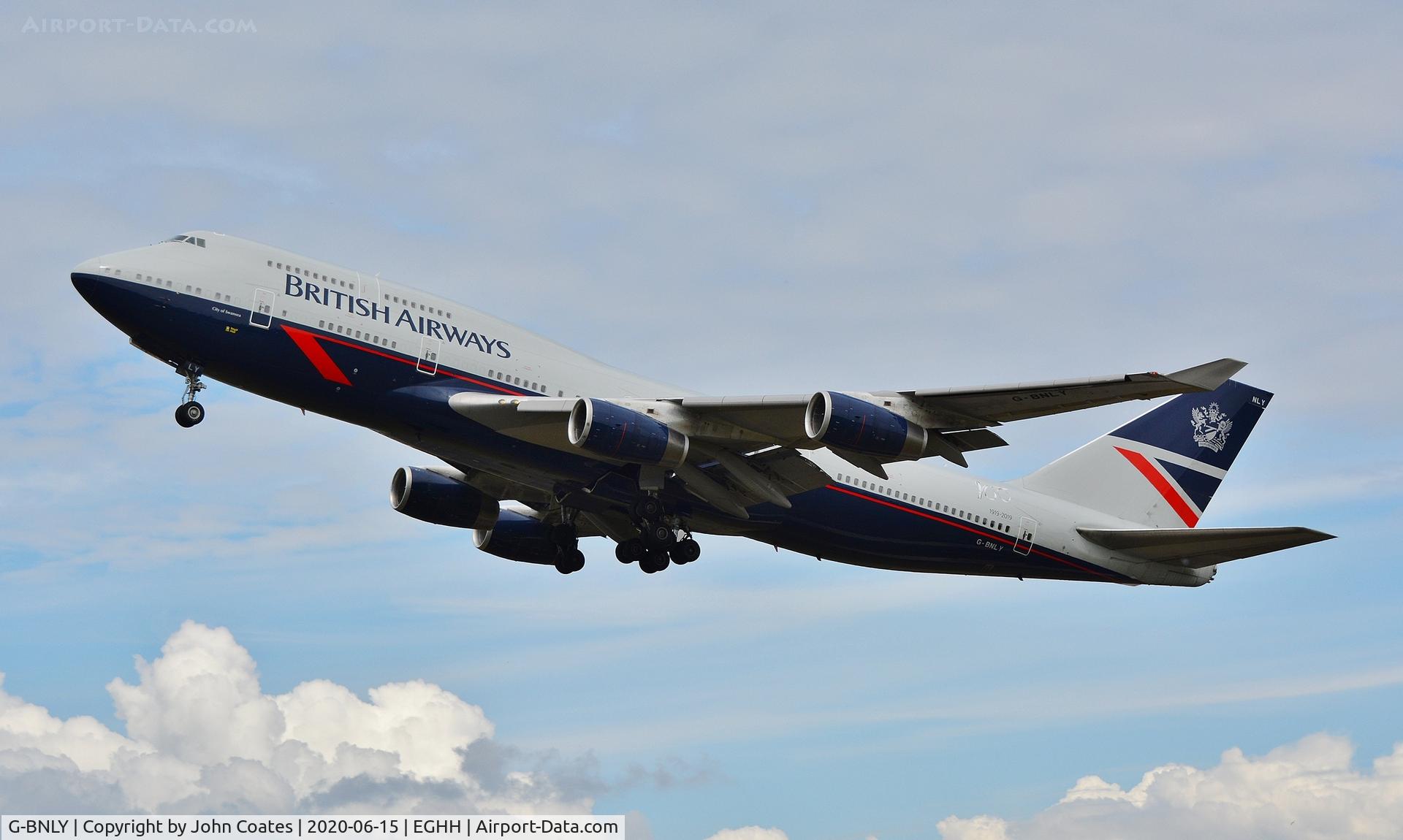 G-BNLY, 1993 Boeing 747-436 C/N 27090, Departing off 26