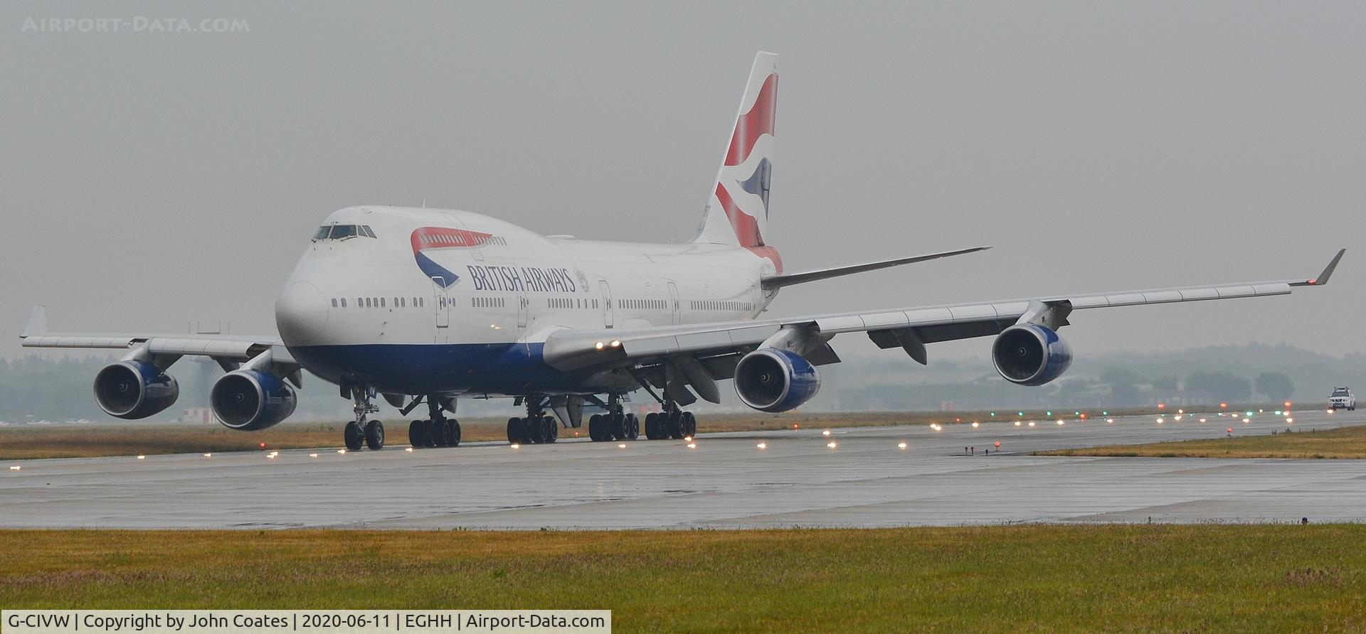 G-CIVW, 1998 Boeing 747-436 C/N 25822, Bad weather arrival on 26