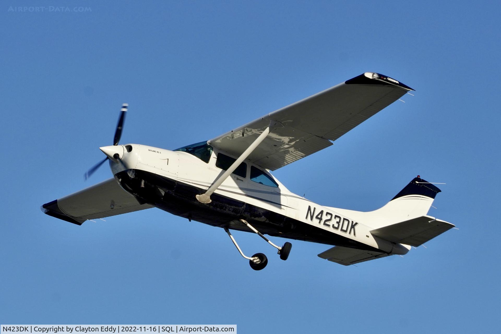 N423DK, 1981 Cessna TR182 Turbo Skylane RG C/N R18201809, San Carlos Airport in California 2022.