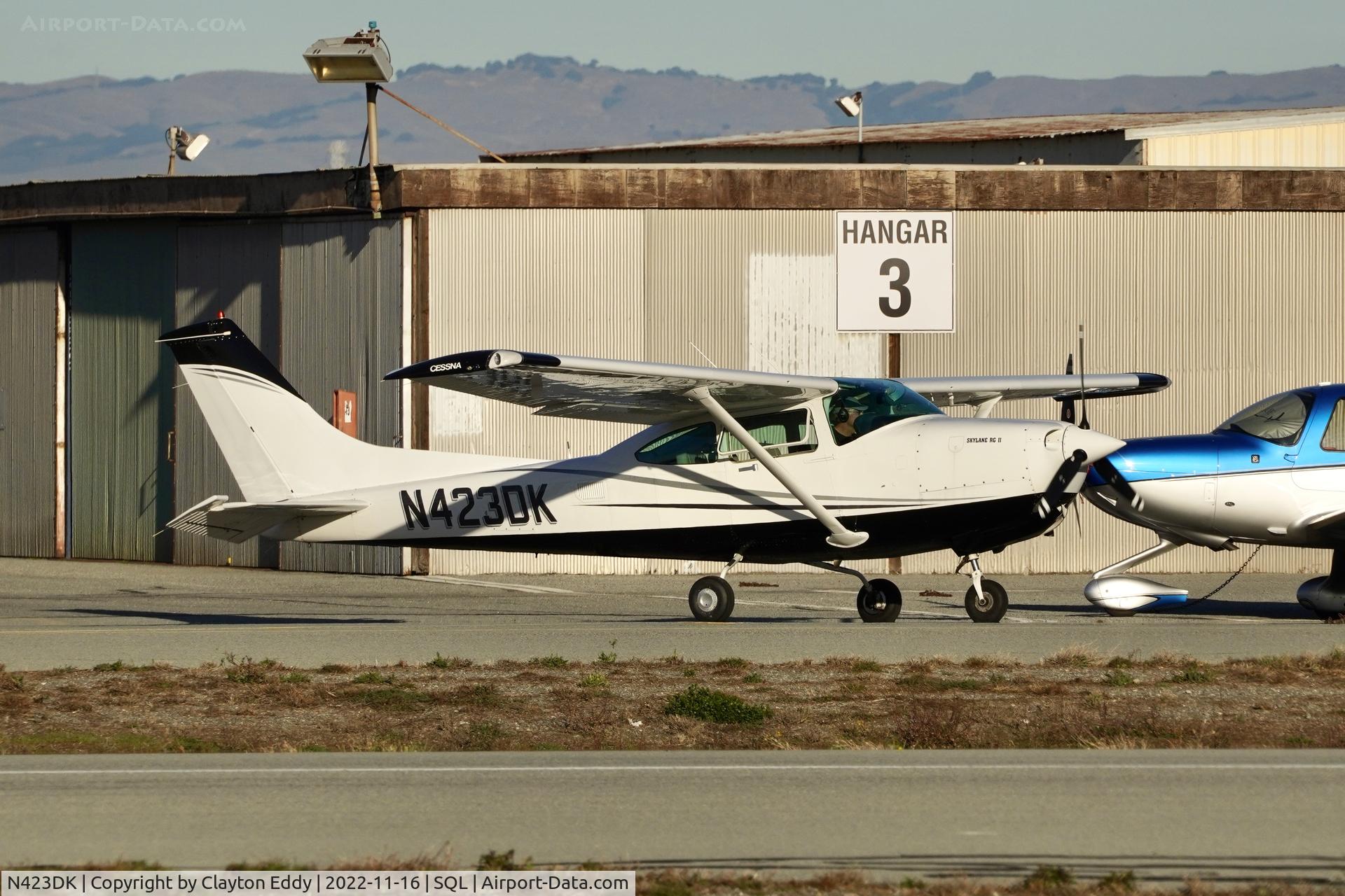 N423DK, 1981 Cessna TR182 Turbo Skylane RG C/N R18201809, San Carlos Aiprort in California 2022.