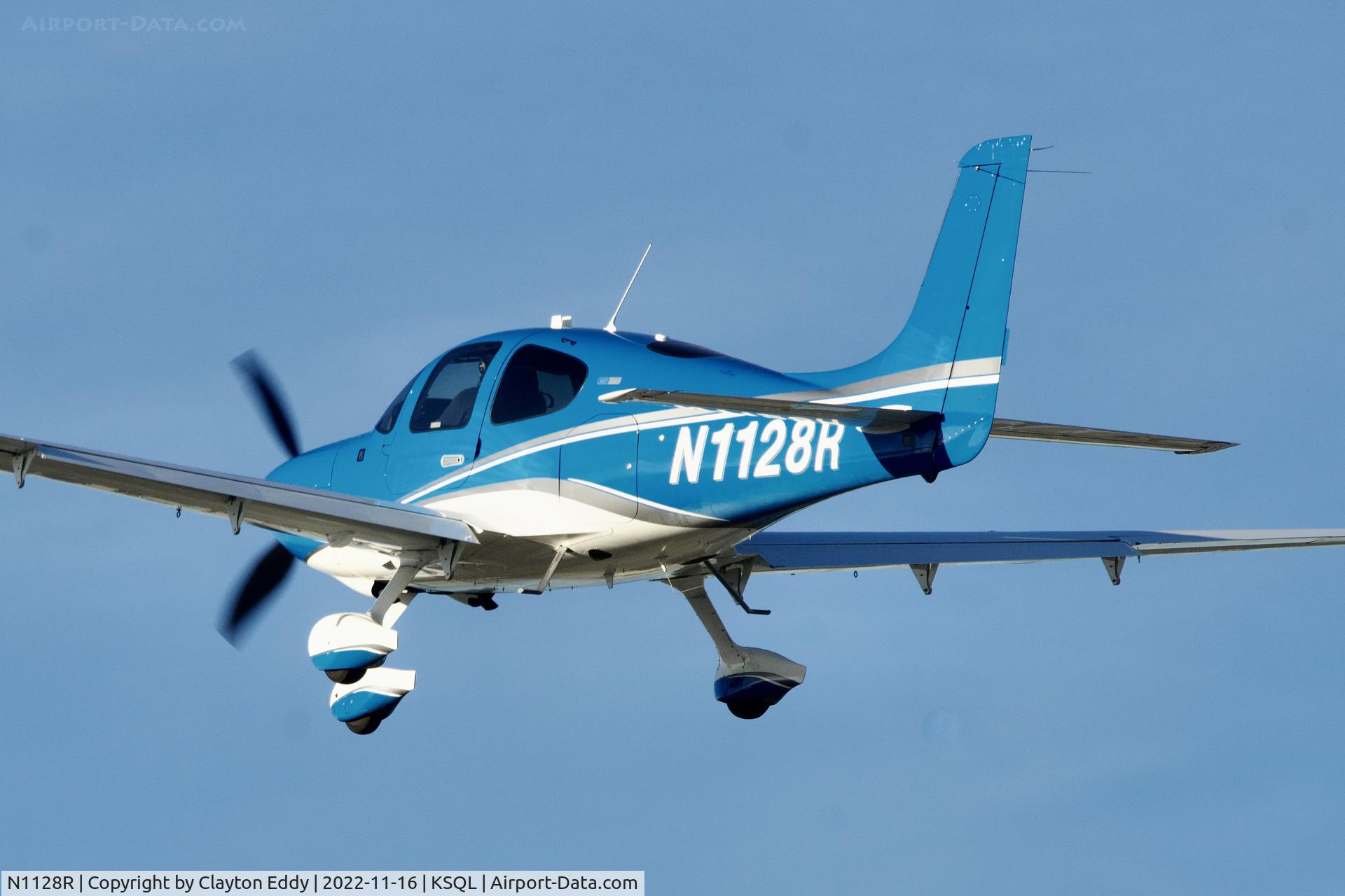 N1128R, 2021 Cirrus SR22T C/N 2338, San Carlos Airport in California 2022.