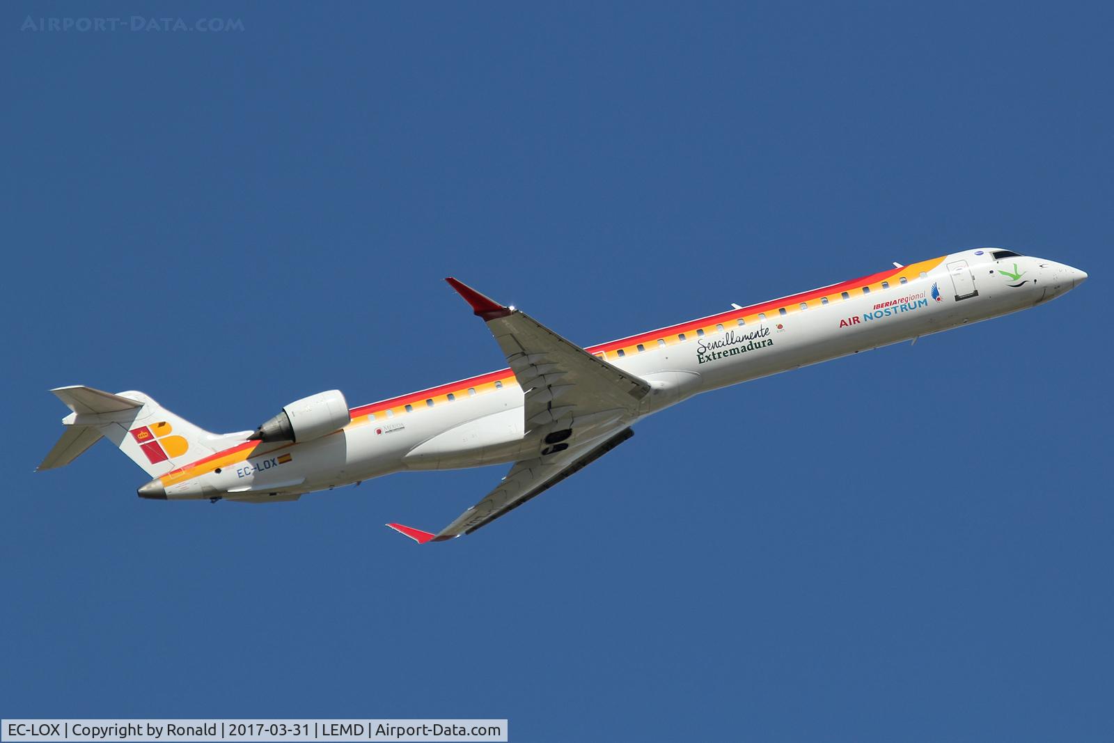 EC-LOX, 2011 Bombardier CRJ-1000ER NG (CL-600-2E25) C/N 19020, at mad