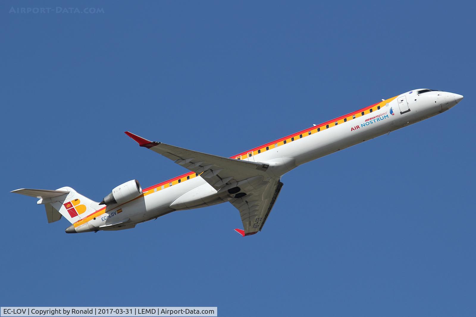 EC-LOV, 2011 Bombardier CRJ-1000ER NG (CL-600-2E25) C/N 19019, at mad