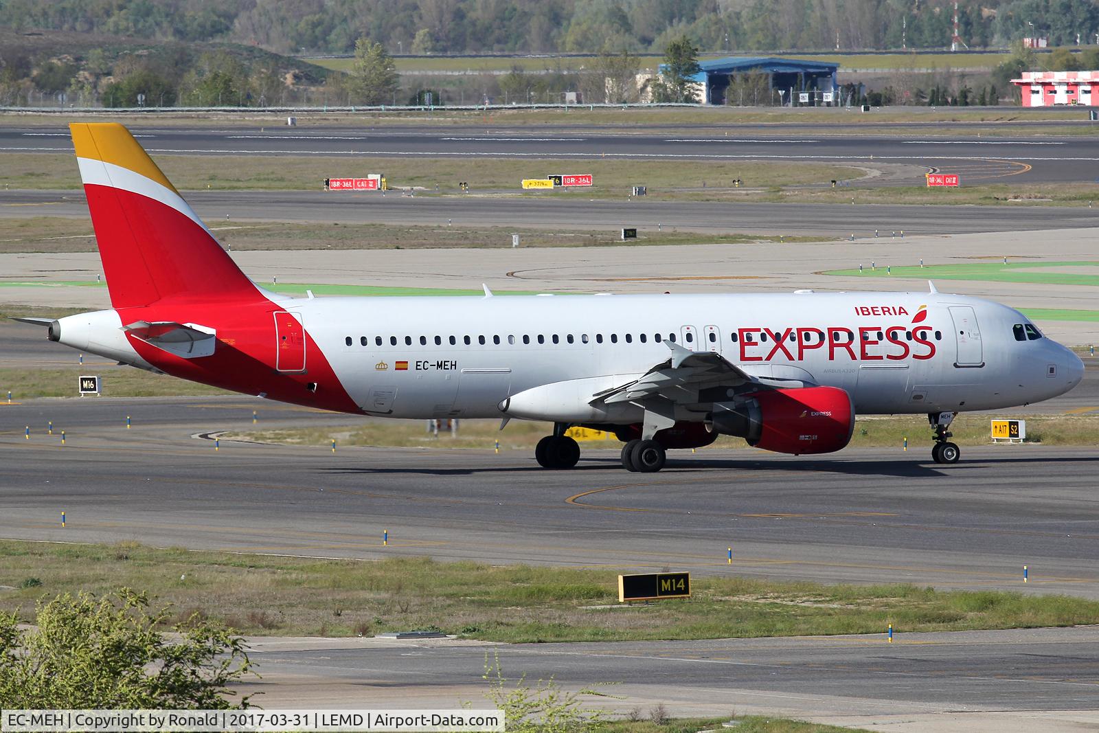 EC-MEH, 2001 Airbus A320-214 C/N 1450, at mad