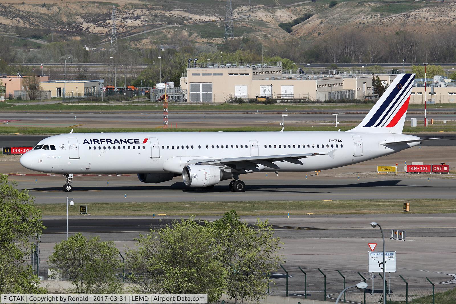 F-GTAK, 2001 Airbus A321-211 C/N 1658, at mad