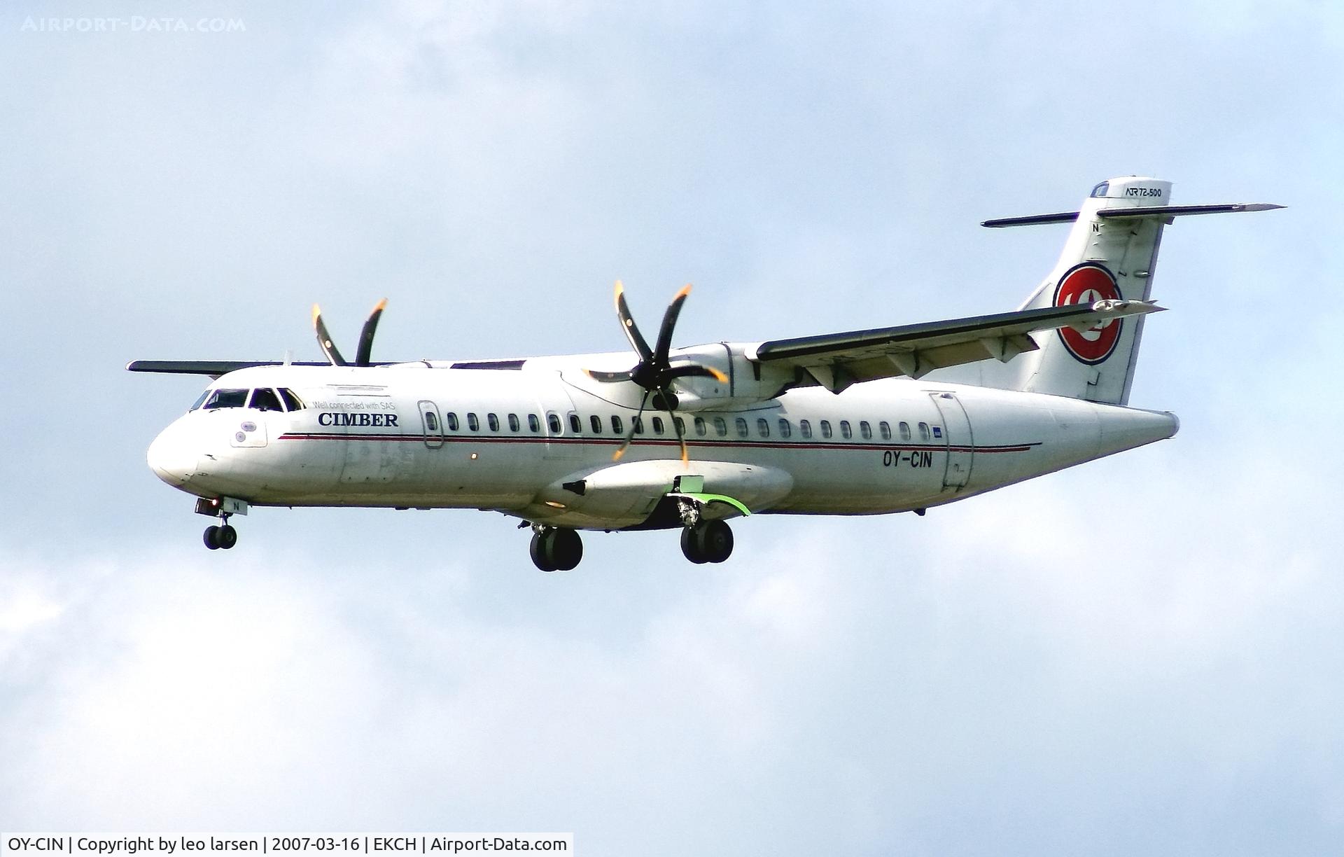 OY-CIN, 1999 ATR 72-212A C/N 568, Copenhagen 16.3.2007