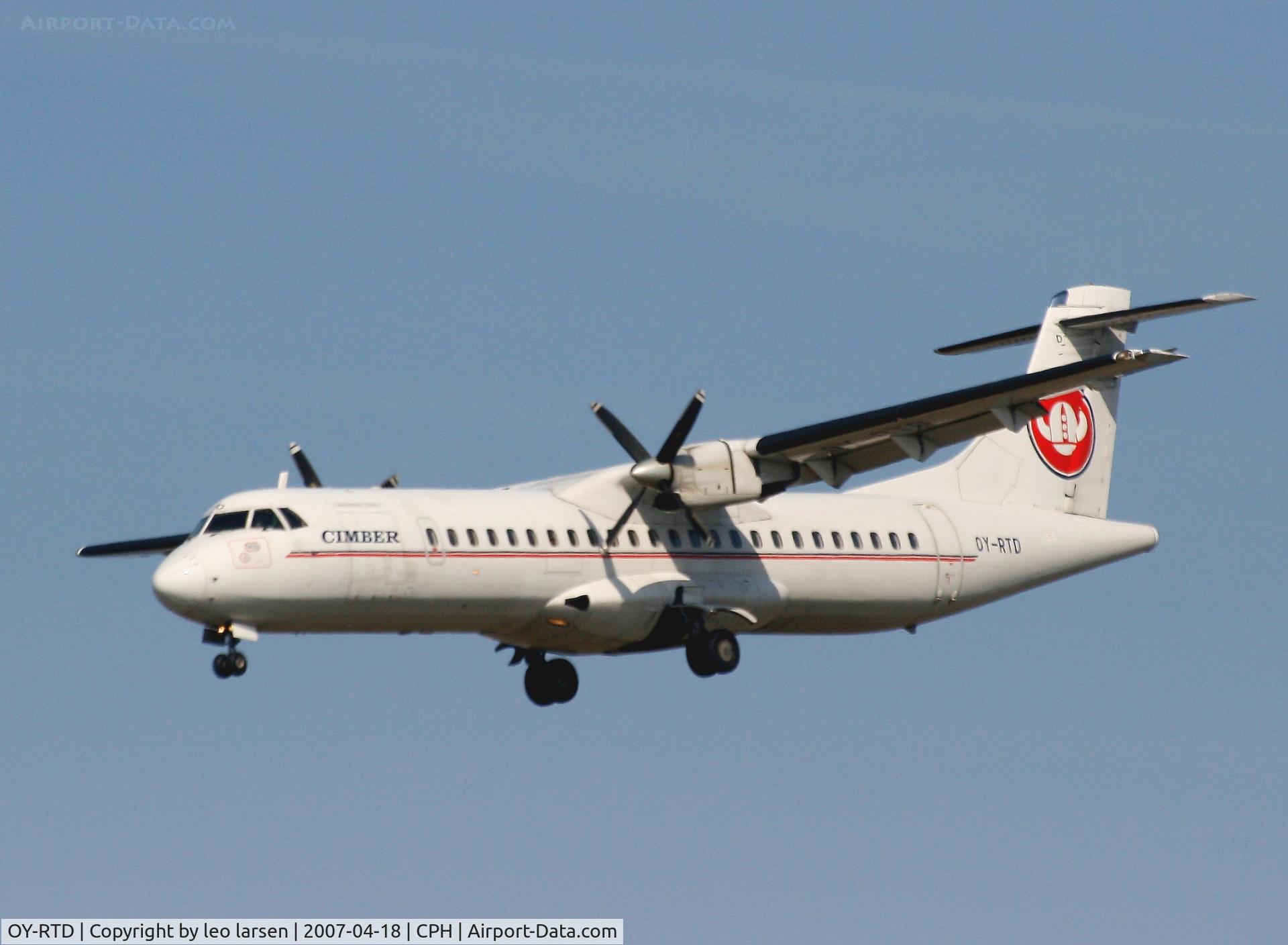 OY-RTD, 1997 ATR 72-202 C/N 509, Copenhagen 18.4.2007