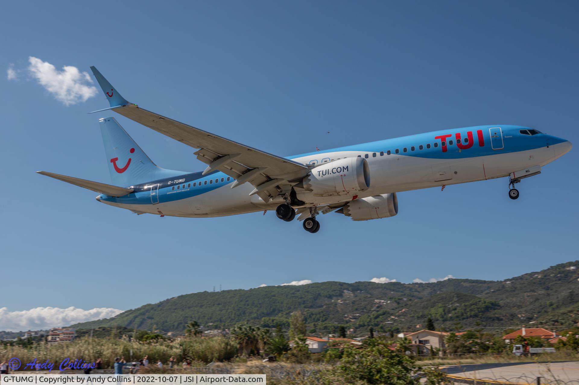 G-TUMG, 2019 Boeing 737-8 MAX C/N 44600, Landing at Skiathos