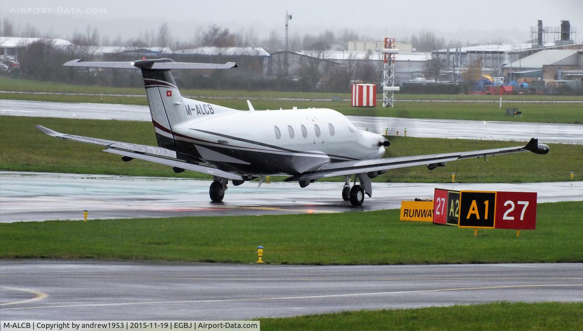 M-ALCB, 2009 Pilatus PC-12/47E C/N 1175, M-ALCB at Gloucestershire Airport.