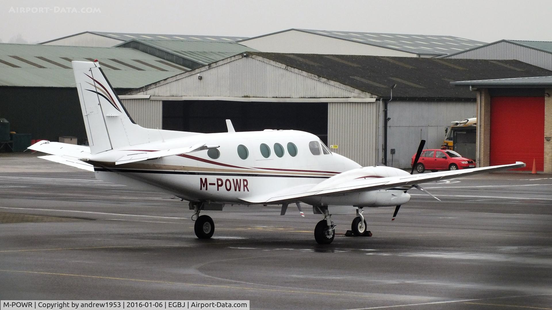 M-POWR, 1990 Beech C90A King Air King Air C/N Lj-1229, M-POWR at Gloucestershire Airport.