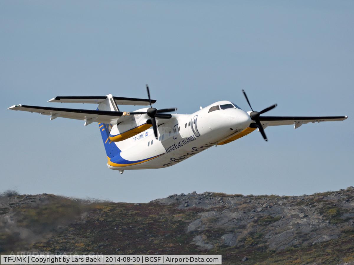 TF-JMK, 1996 De Havilland Canada DHC-8-202 Dash 8 C/N 446, Depart