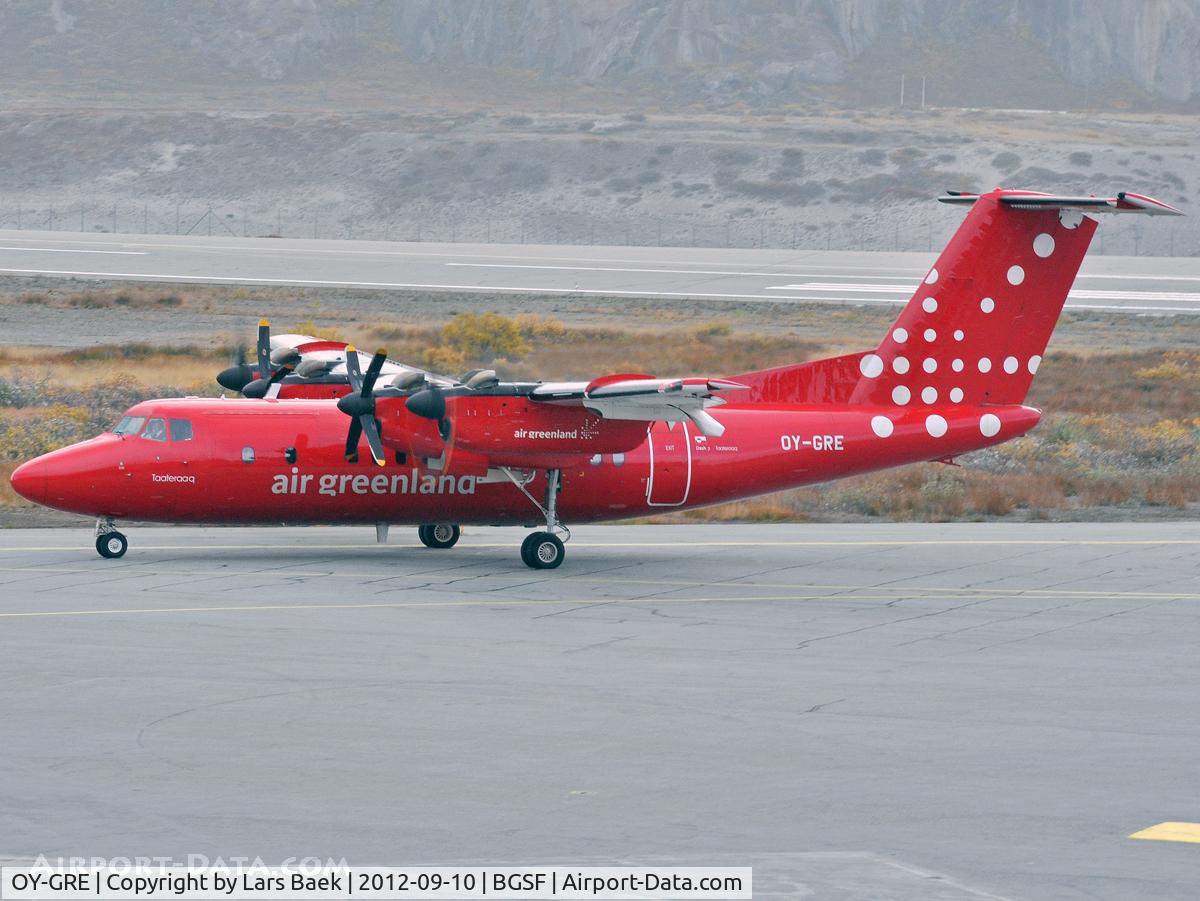 OY-GRE, 1985 De Havilland Canada DHC-7-103 Dash 7 C/N 106, Taxing