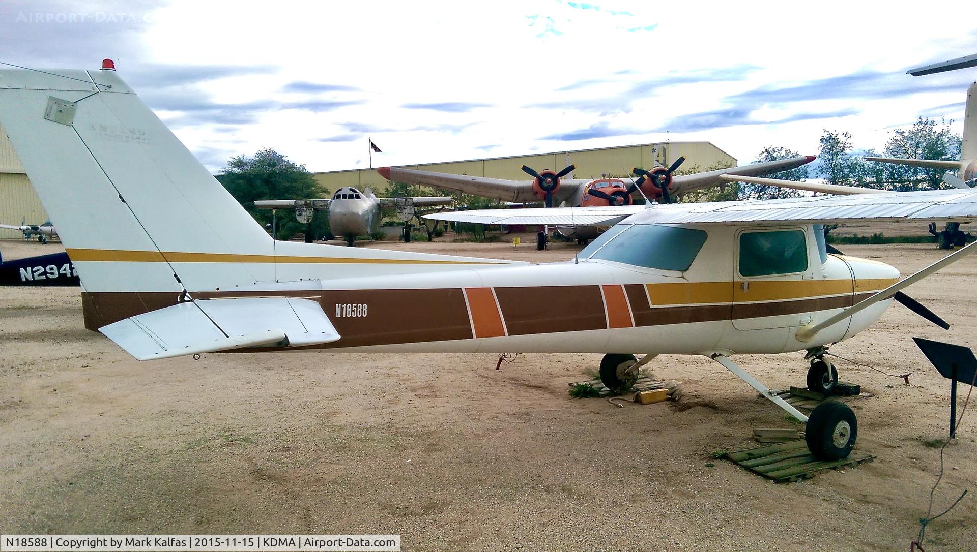 N18588, Cessna 150L C/N 15073966, C150, N18588 at Pima