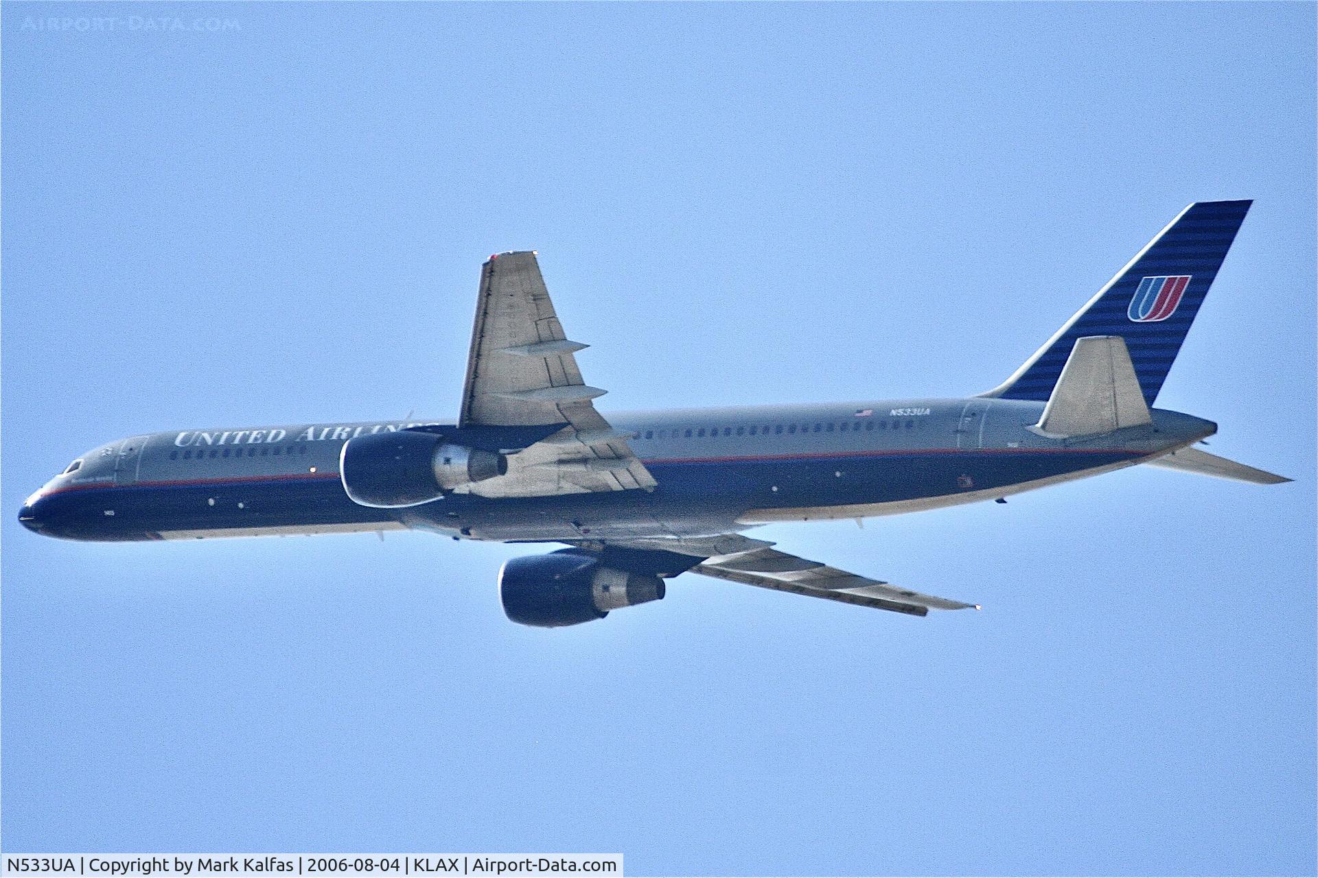 N533UA, 1991 Boeing 757-222 C/N 25073, United B752, N533UA departing 25R KLAX
