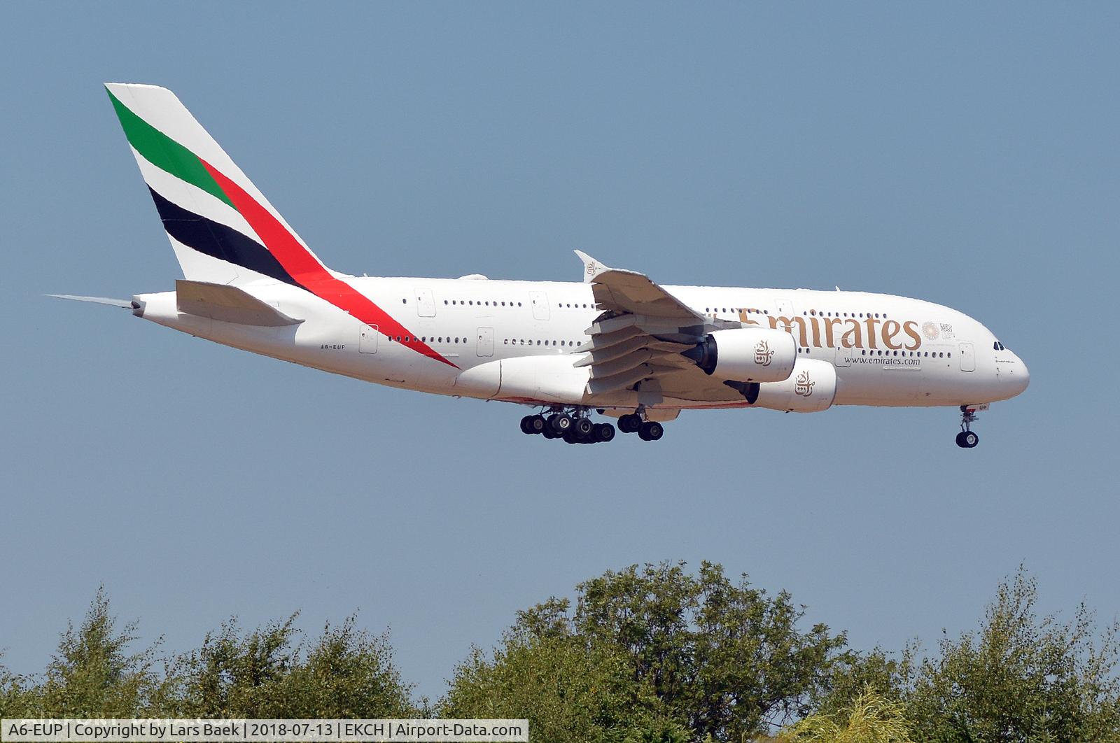 A6-EUP, 2016 Airbus A380-842 C/N 228, RWY04R from St. Magleby Nyvanggaard