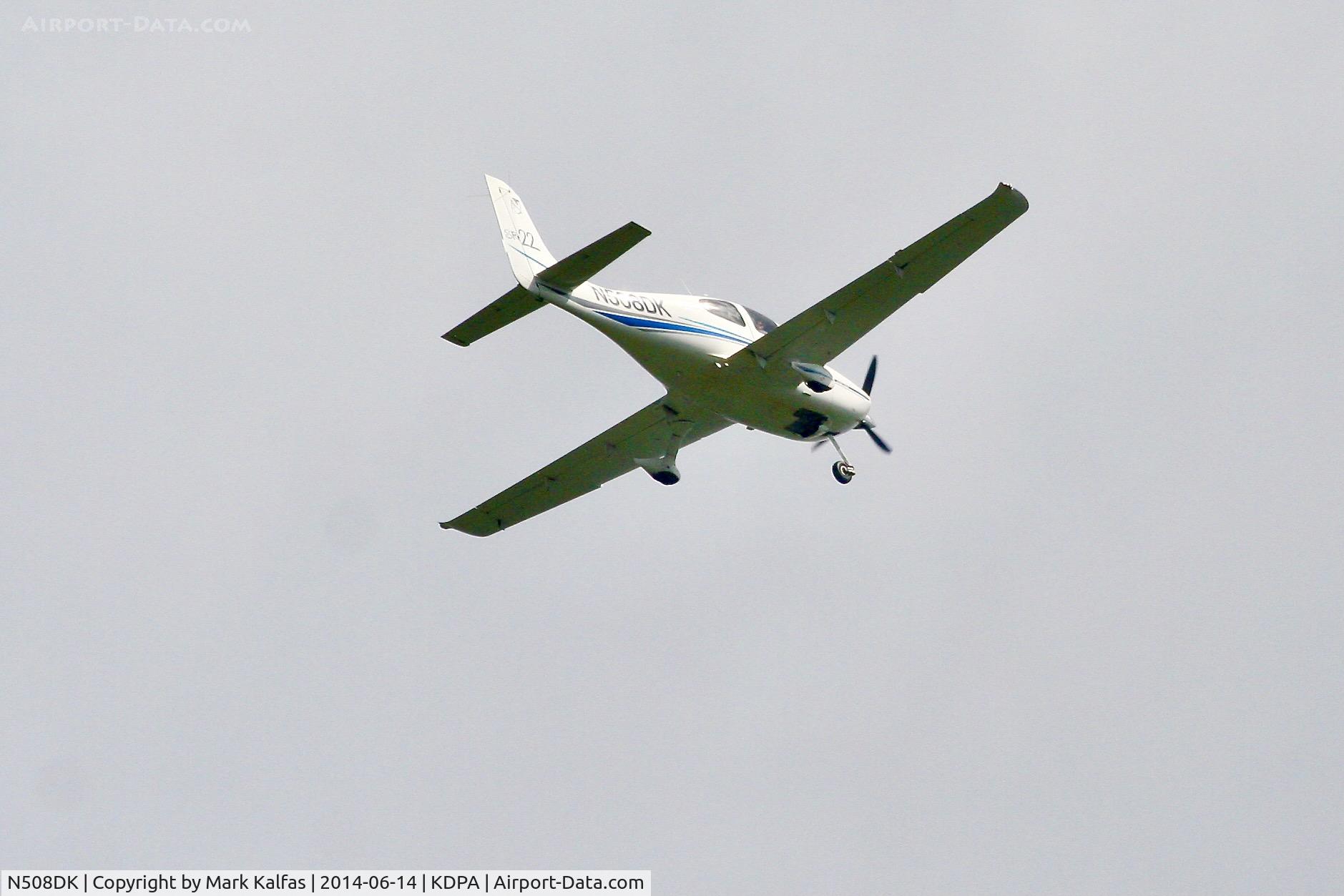 N508DK, 2002 Cirrus SR22 C/N 0309, SR22 N508DK on approach to 2L KDPA