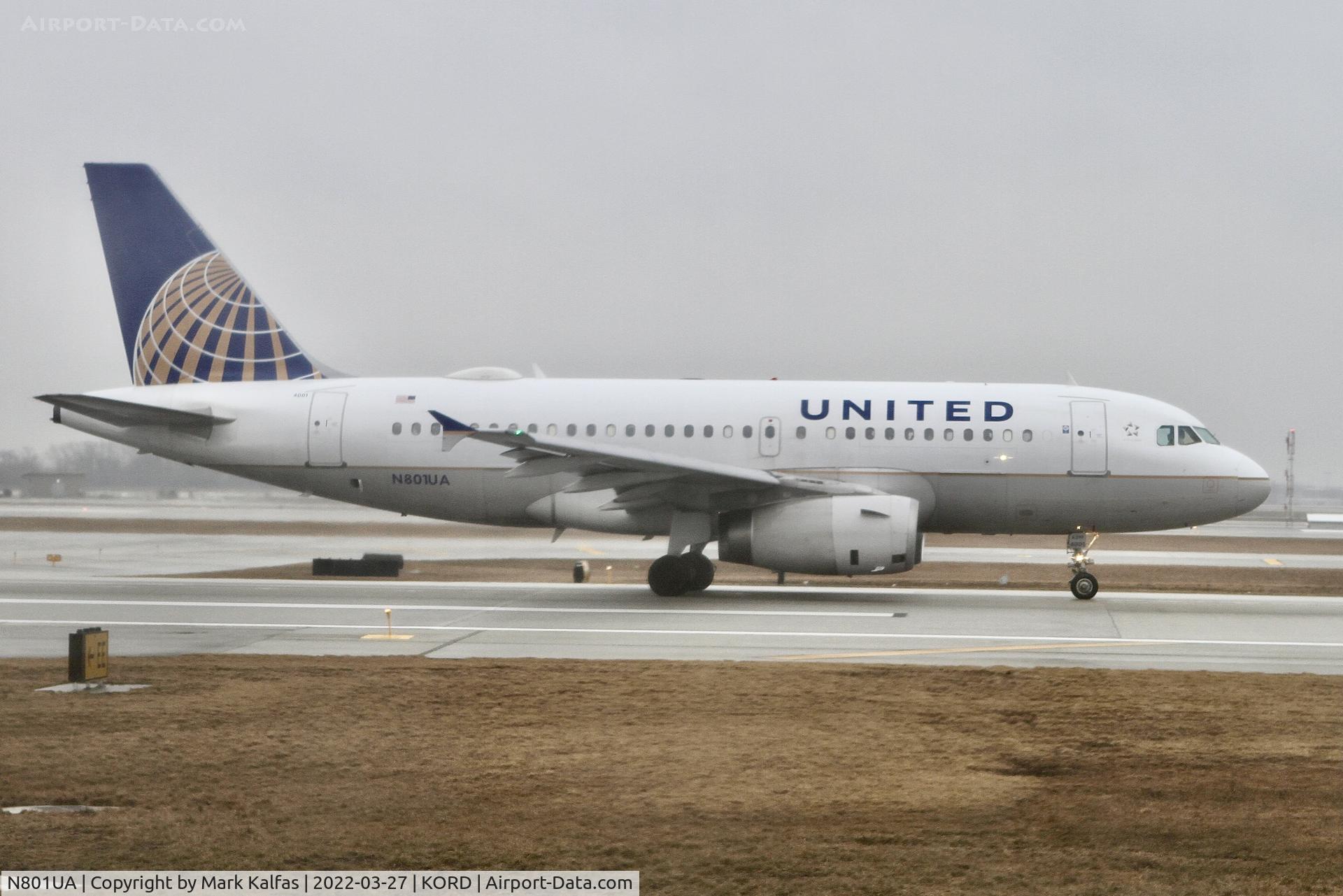 N801UA, 1997 Airbus A319-131 C/N 686, United Airlines A319, N801UA at ORD