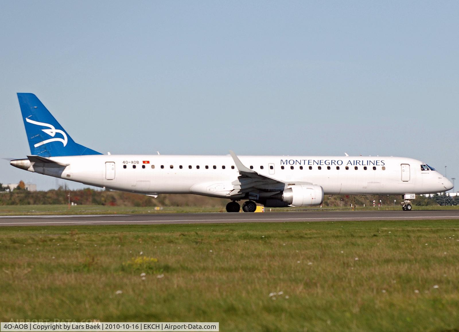 4O-AOB, 2009 Embraer 195LR (ERJ-190-200LR) C/N 19000283, RWY04R