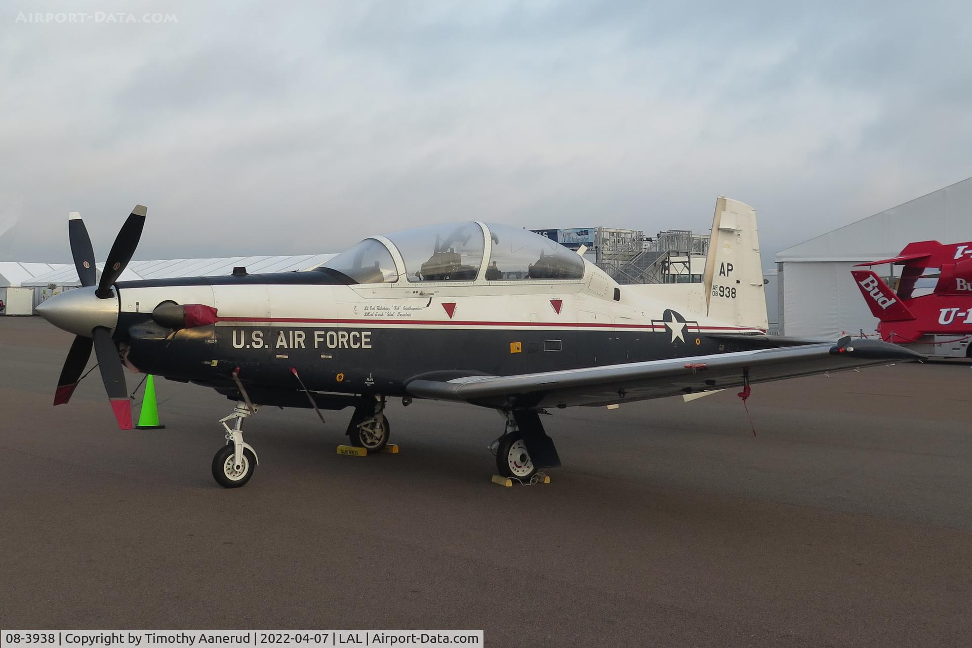 08-3938, 2008 Raytheon Beech T-6A Texan II C/N PT-497, 2008 Raytheon Beech T-6A Texan II, c/n: PT-497. Sun 'n Fun 2022