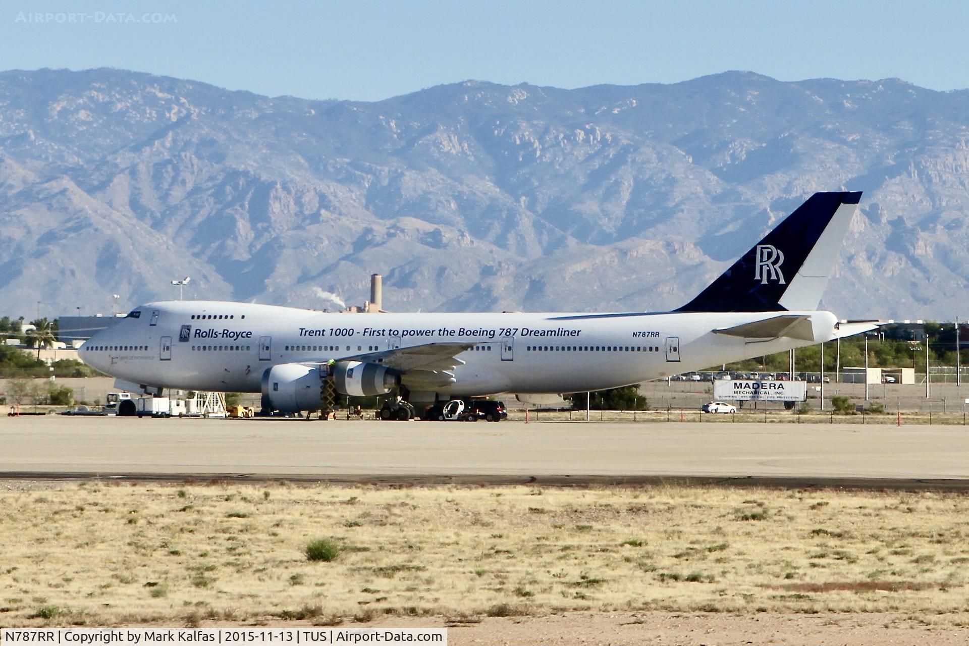 N787RR, 1980 Boeing 747-267B C/N 21966, Rolls-Royce B742, N787RB on the ramp at TUS.