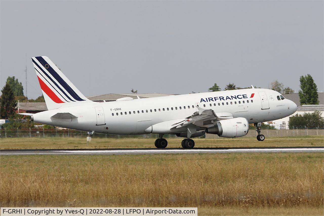 F-GRHI, 2000 Airbus A319-111 C/N 1169, Airbus A319-111, Landing rwy 06, Paris Orly Airport (LFPO-ORY)