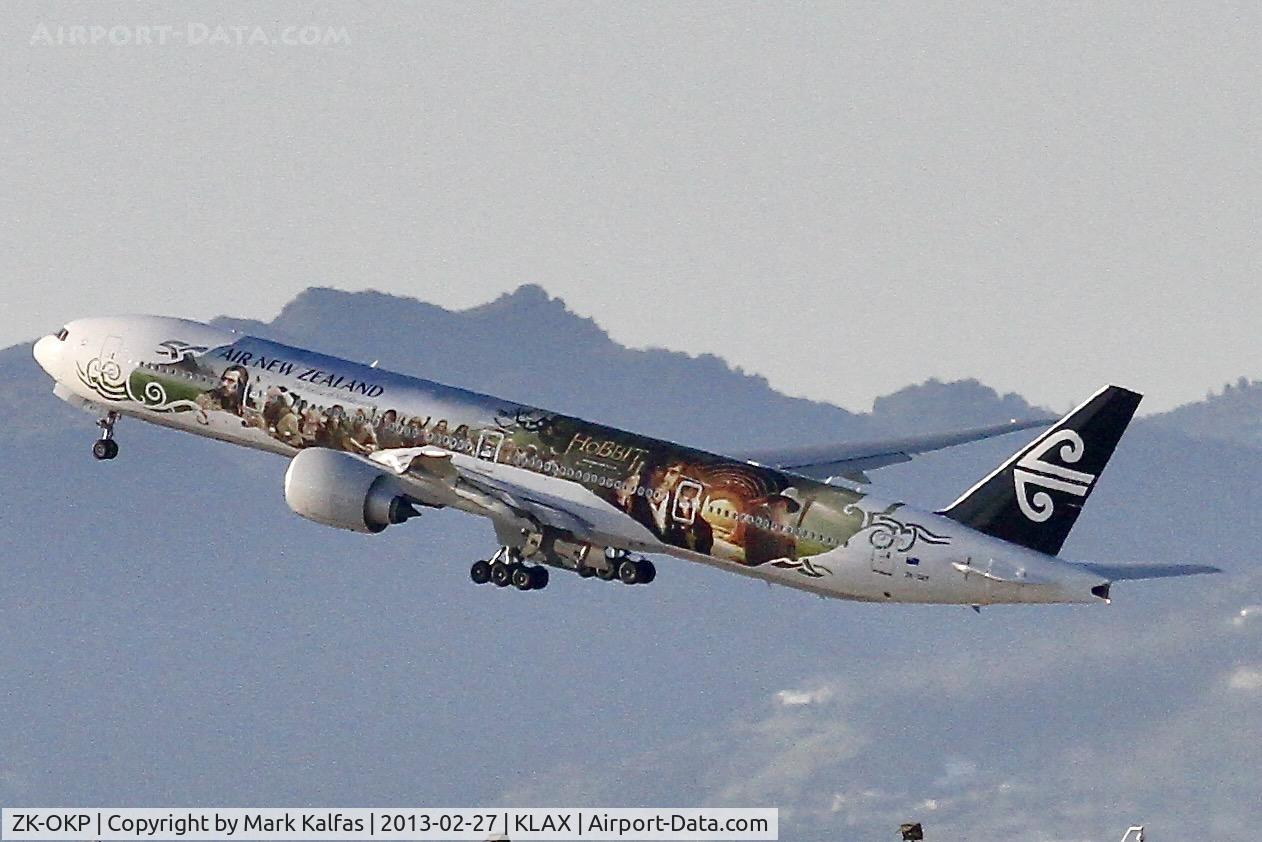 ZK-OKP, 2011 Boeing 777-306/ER C/N 39041, Air New Zealand B773, ZK-OKP Hobbit, departing 24L LAX