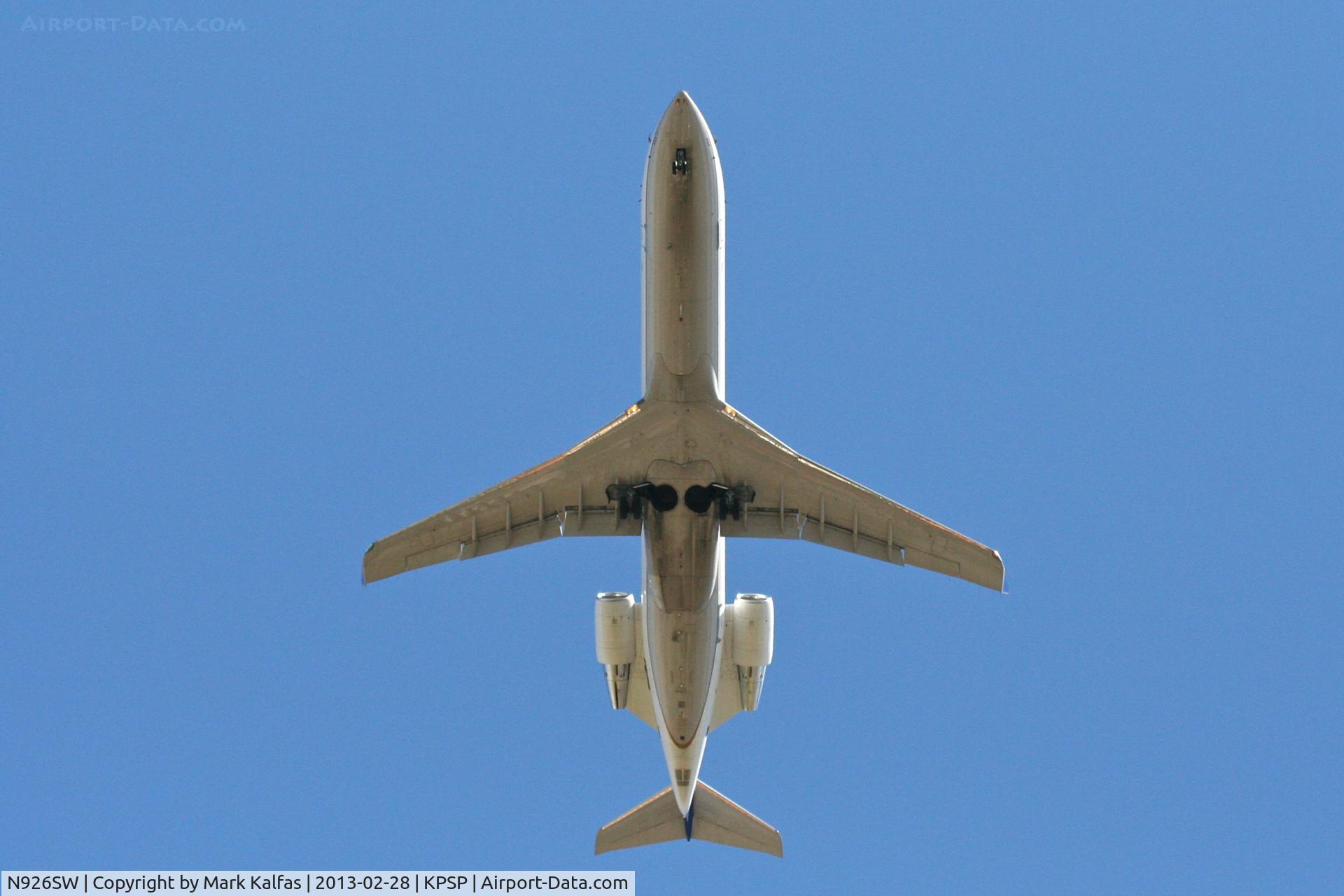 N926SW, 2002 Bombardier CRJ-200LR (CL-600-2B19) C/N 7687, SkyWest CRJ2, N926SW on approach to KPSP
