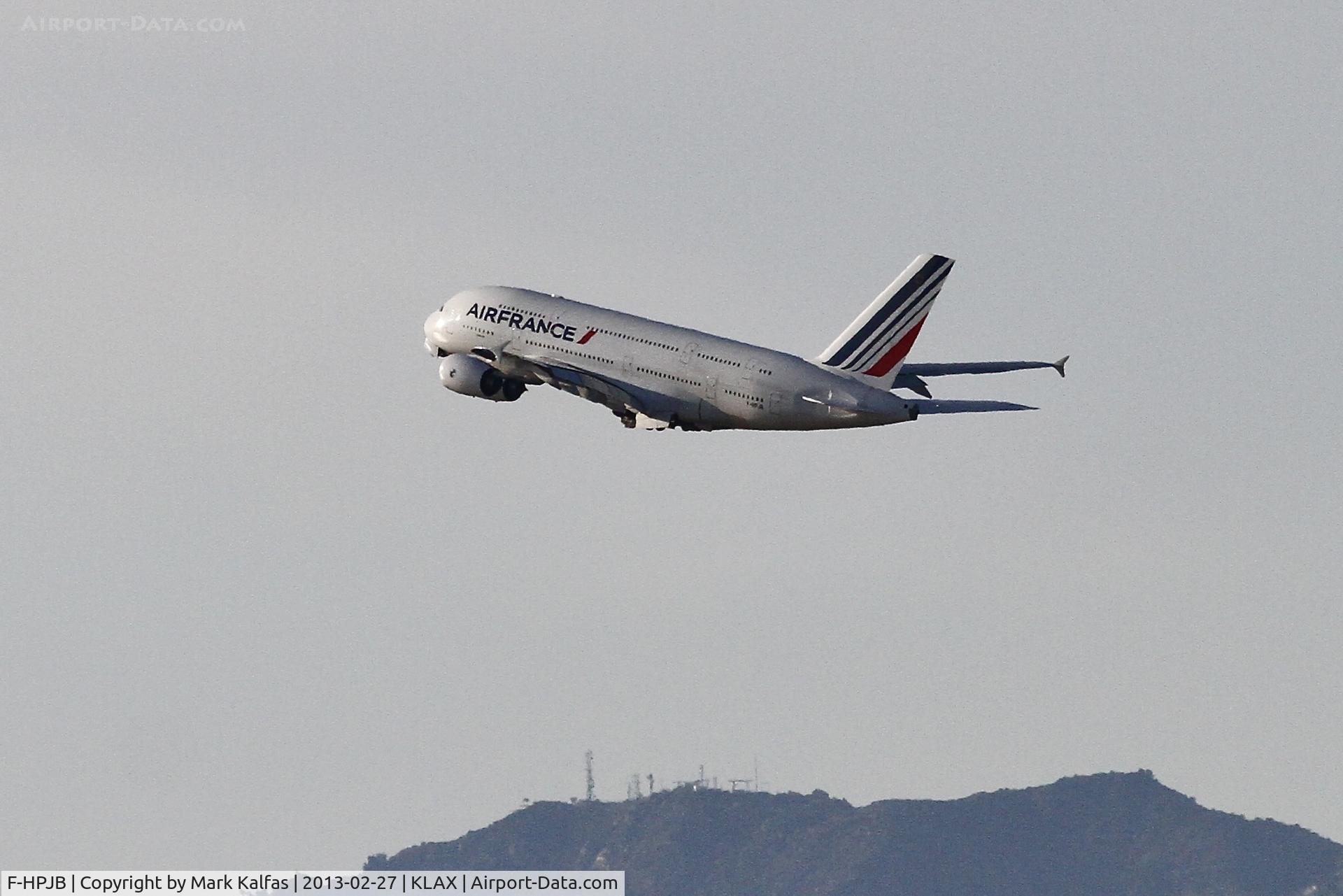 F-HPJB, 2009 Airbus A380-861 C/N 040, Air France B773 ZK-OKM, departing LAX