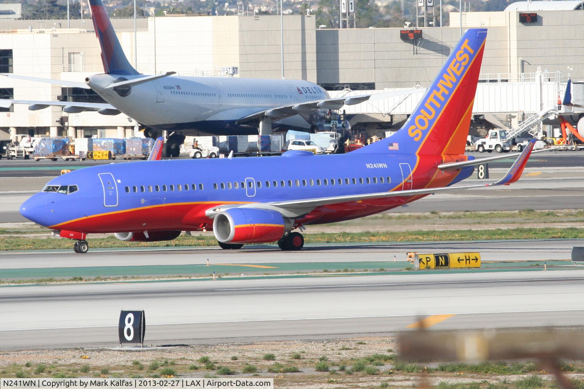 N241WN, 2006 Boeing 737-7H4 C/N 32504, B737 Southwest Airlines Boeing 737-7H4, N241WN at LAX