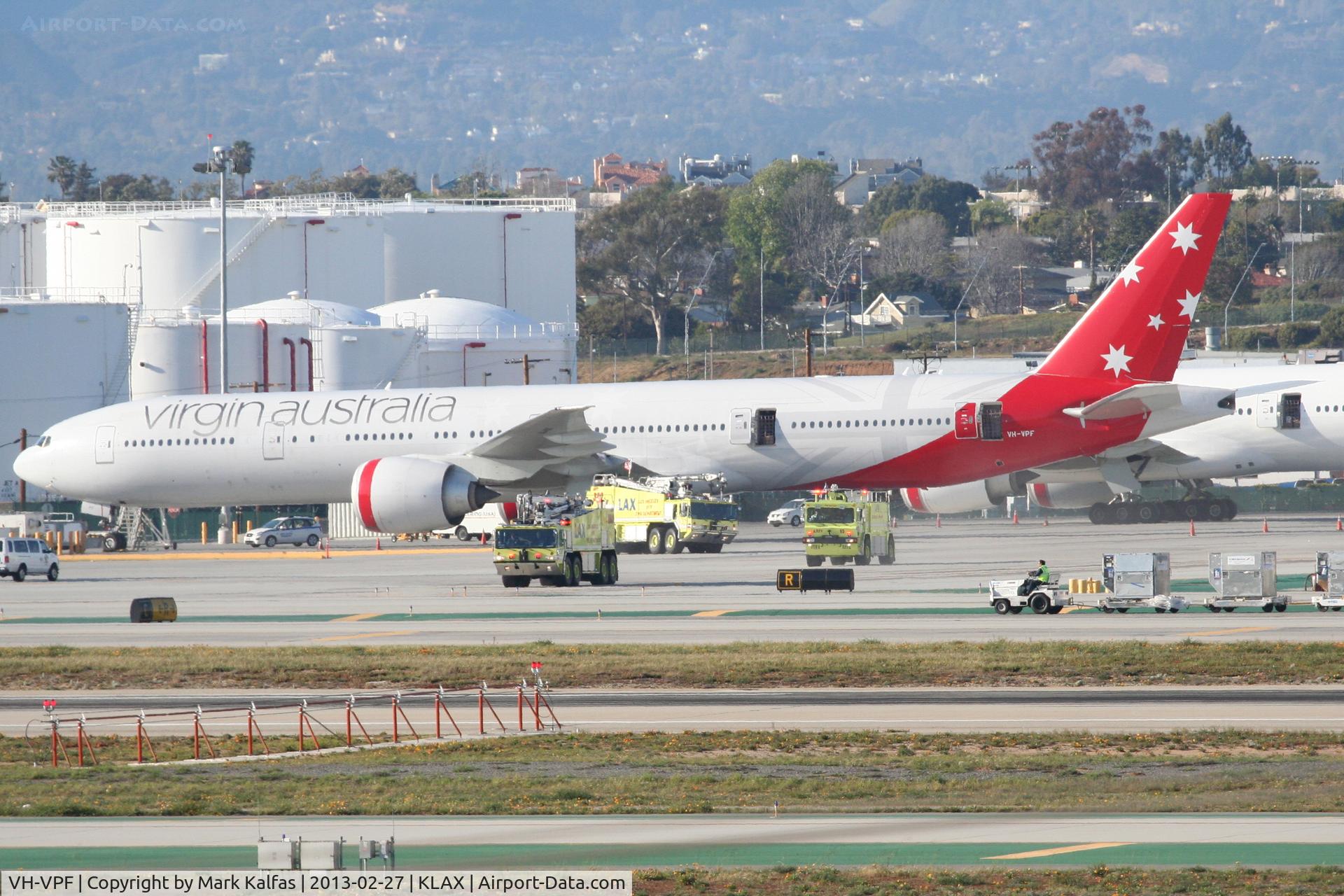 VH-VPF, 2009 Boeing 777-3ZG/ER C/N 37940, Virgin Australia B773, VH-VPF at LAX