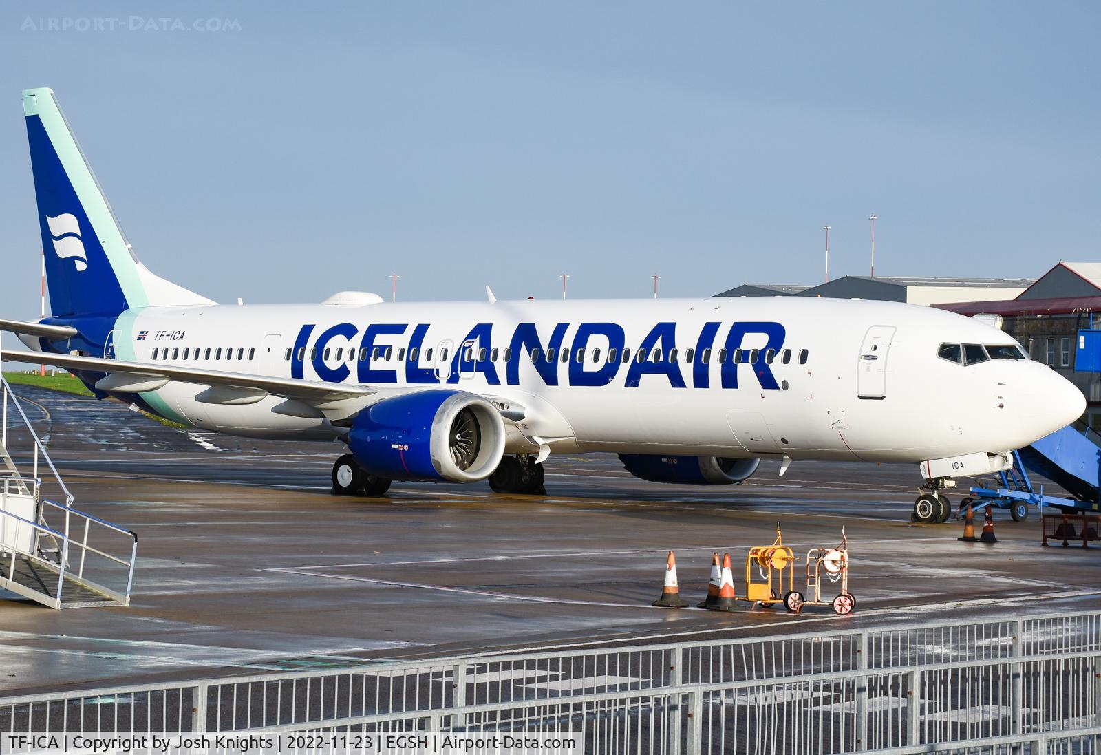 TF-ICA, 2019 Boeing 737-9 MAX C/N 44357, The Third Icelandair 737-MAX9 To Be Painted Into The New Livery, This Version With The Light Green Stripe.
