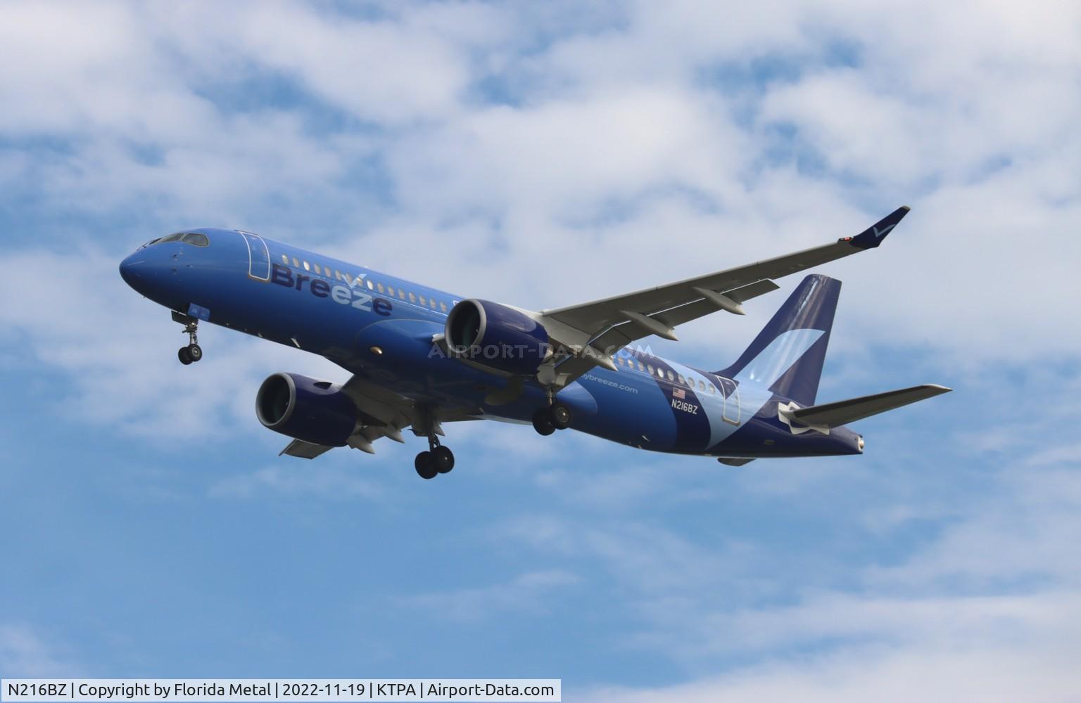 N216BZ, 2022 Airbus A220-300 C/N 44172, TPA 2022