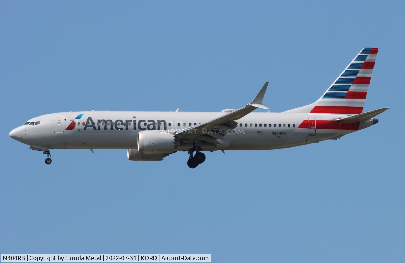 N304RB, 2017 Boeing 737-8 MAX C/N 44463, ORD 2022