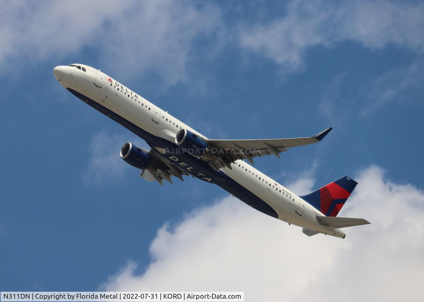 N311DN, 2016 Airbus A321-211 C/N 7304, ORD 2022