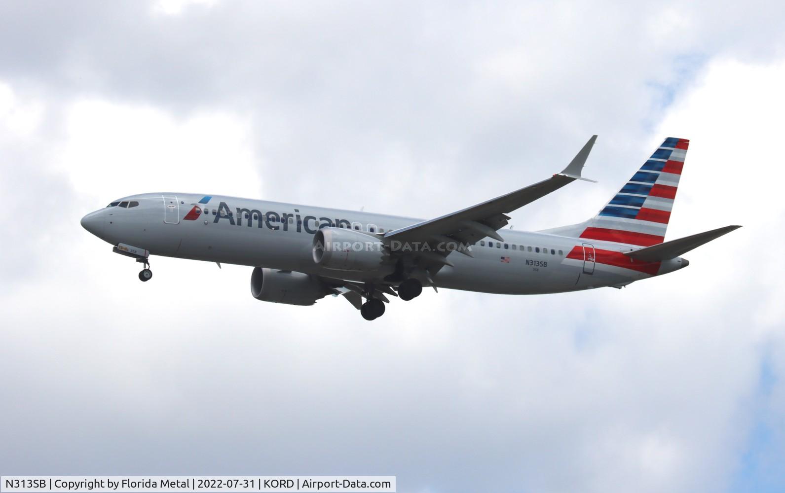 N313SB, 2019 Boeing 737 MAX 8 C/N 44469, ORD 2022