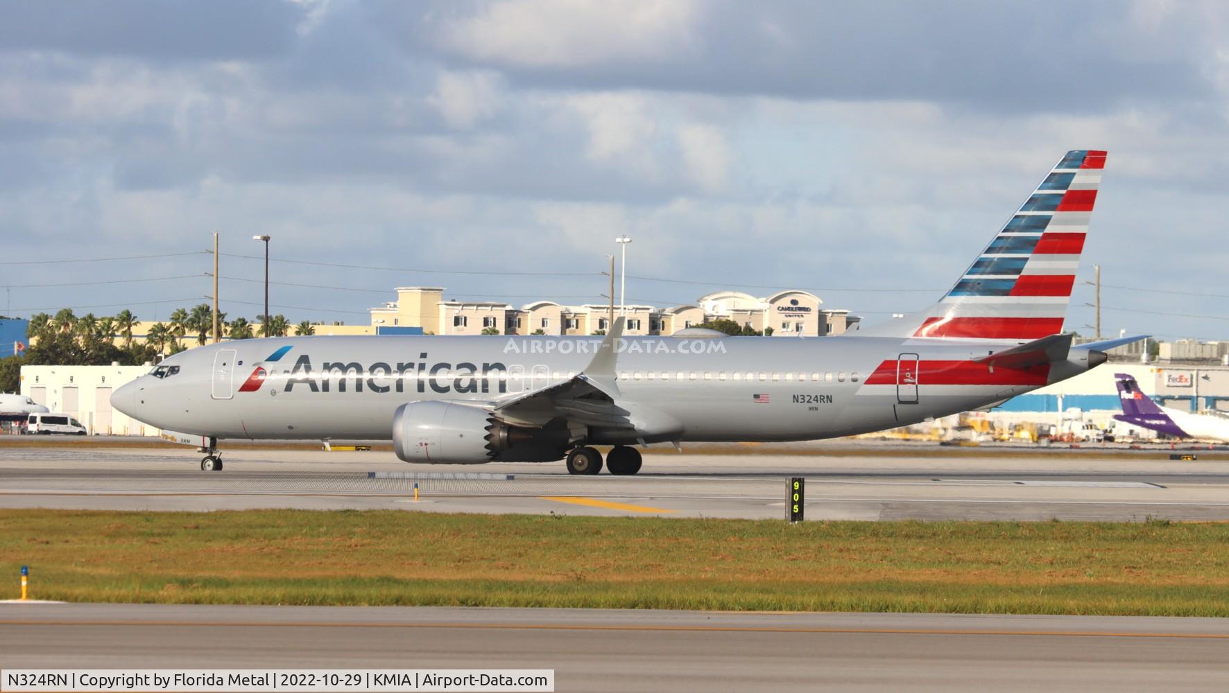 N324RN, 2018 Boeing 737-8 MAX C/N 44454, MIA 2022