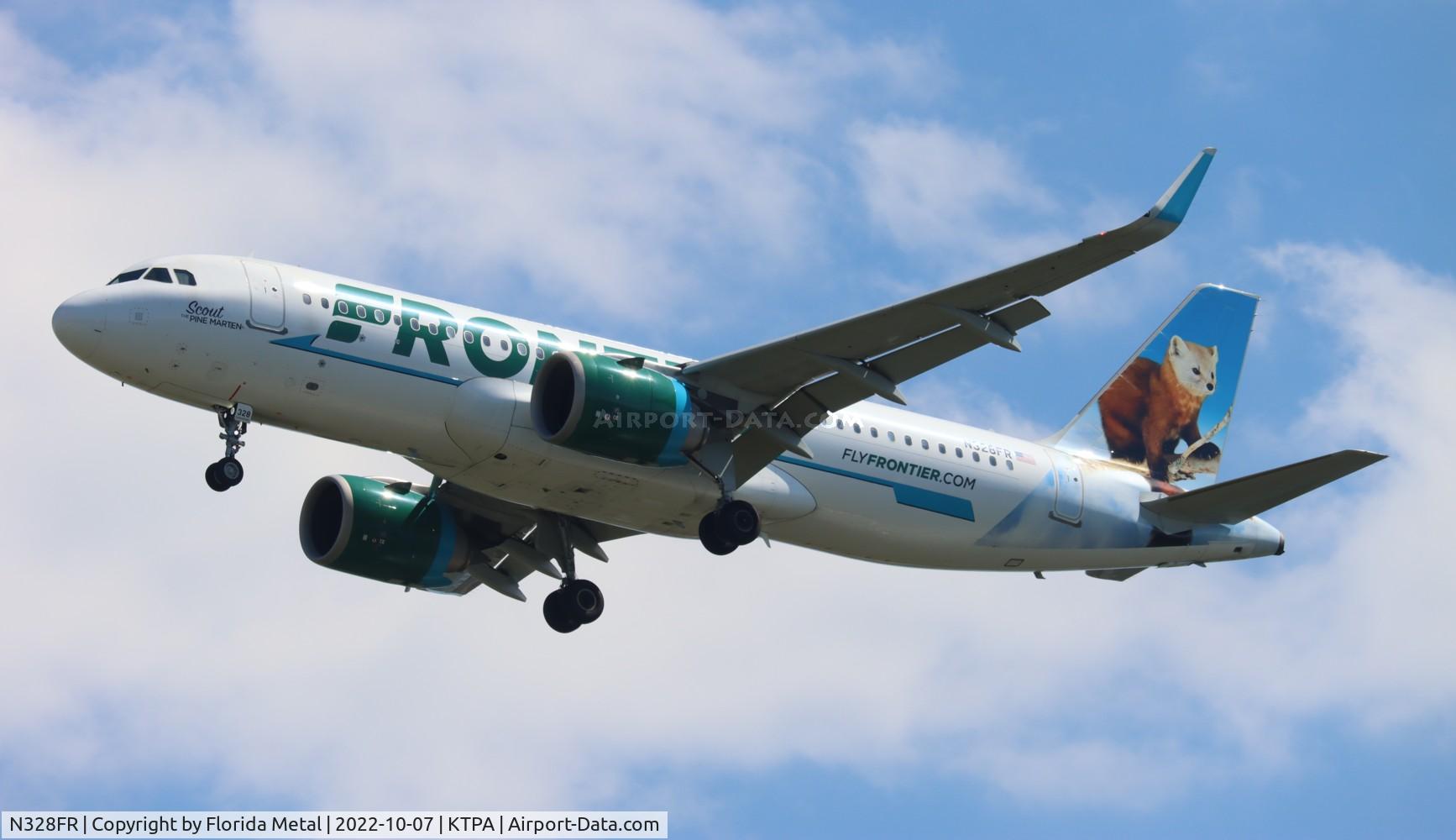 N328FR, 2018 Airbus A320-251N C/N 8118, Scout the Pine Marten