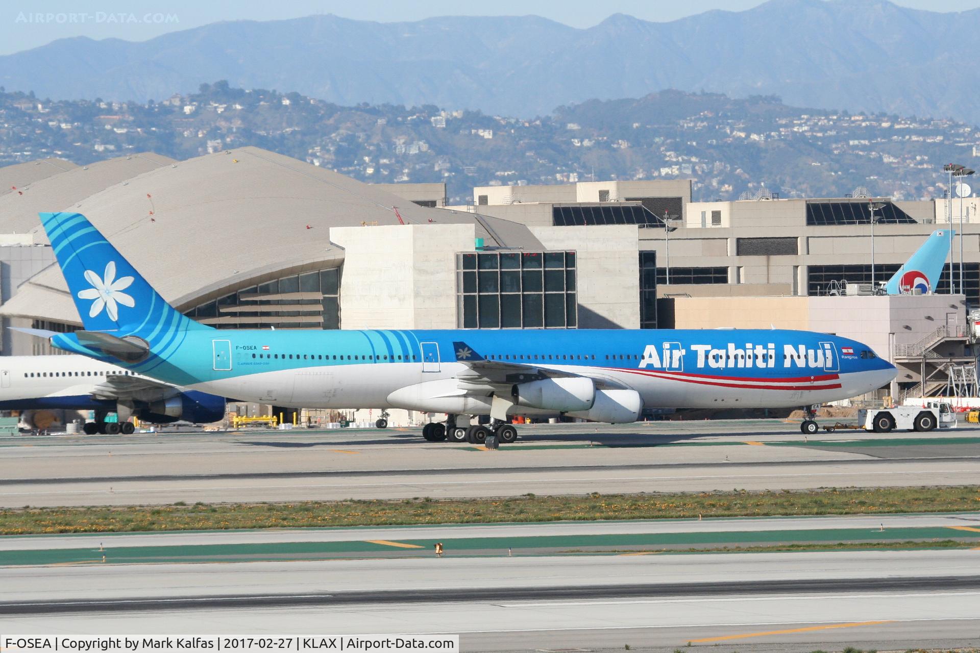 F-OSEA, 2001 Airbus A340-313 C/N 438, Air Tahiti Nui A340, F-OSEA at LAX