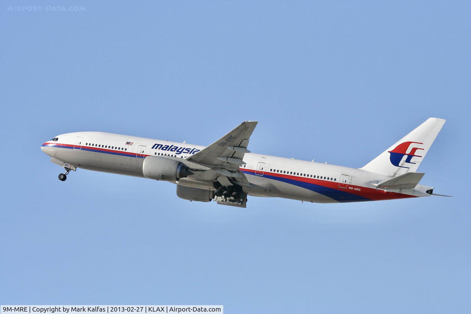 9M-MRE, 1997 Boeing 777-2H6/ER C/N 28412, Malaysia B772, 9M-MRE Departing 25R LAX