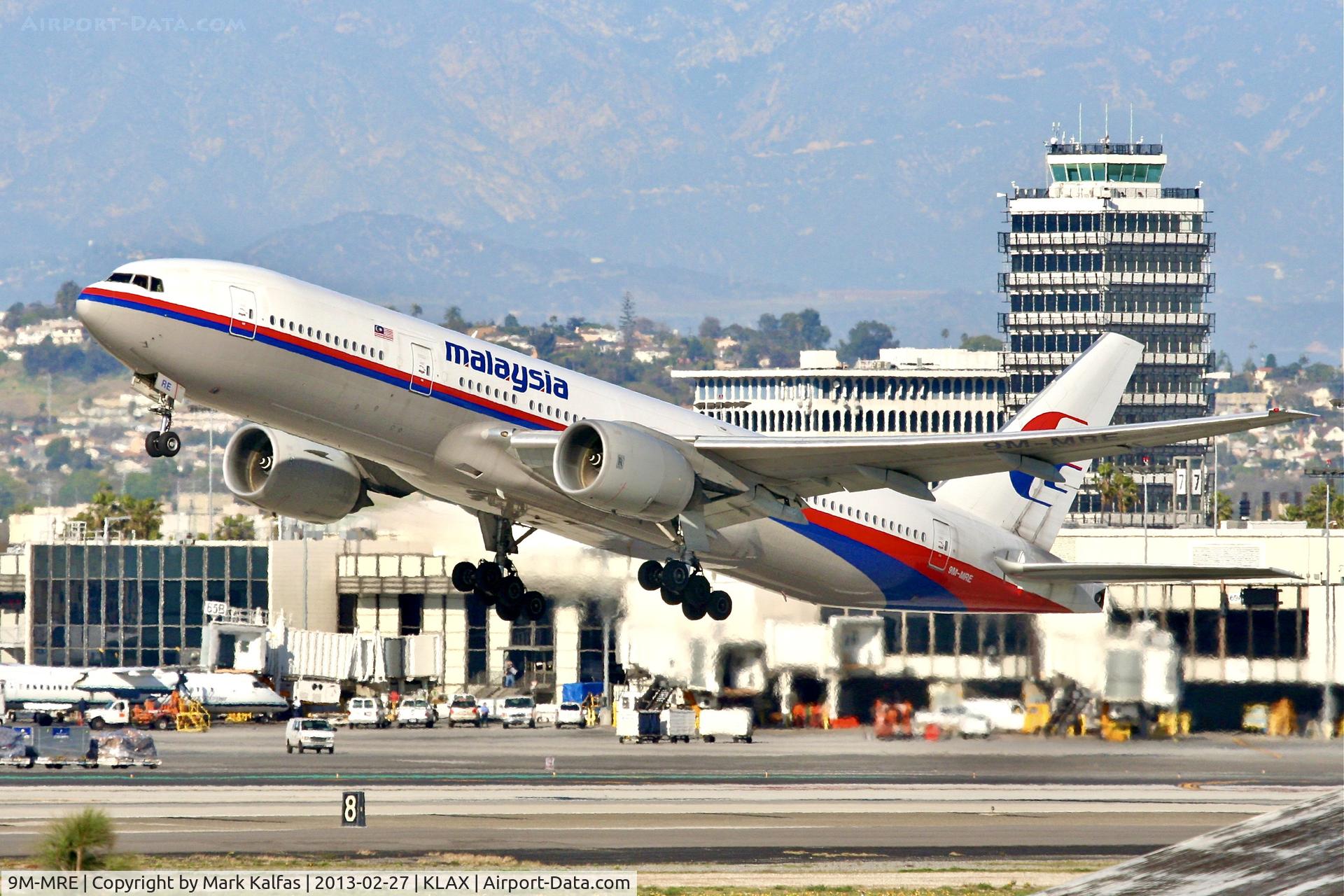 9M-MRE, 1997 Boeing 777-2H6/ER C/N 28412, MALAYSIA B772, 9M-MRE departing 25R LAX