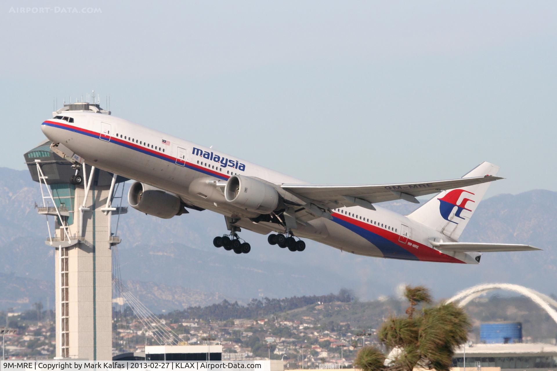 9M-MRE, 1997 Boeing 777-2H6/ER C/N 28412, MALAYSIA B772, 9M-MRE departing 25R LAX