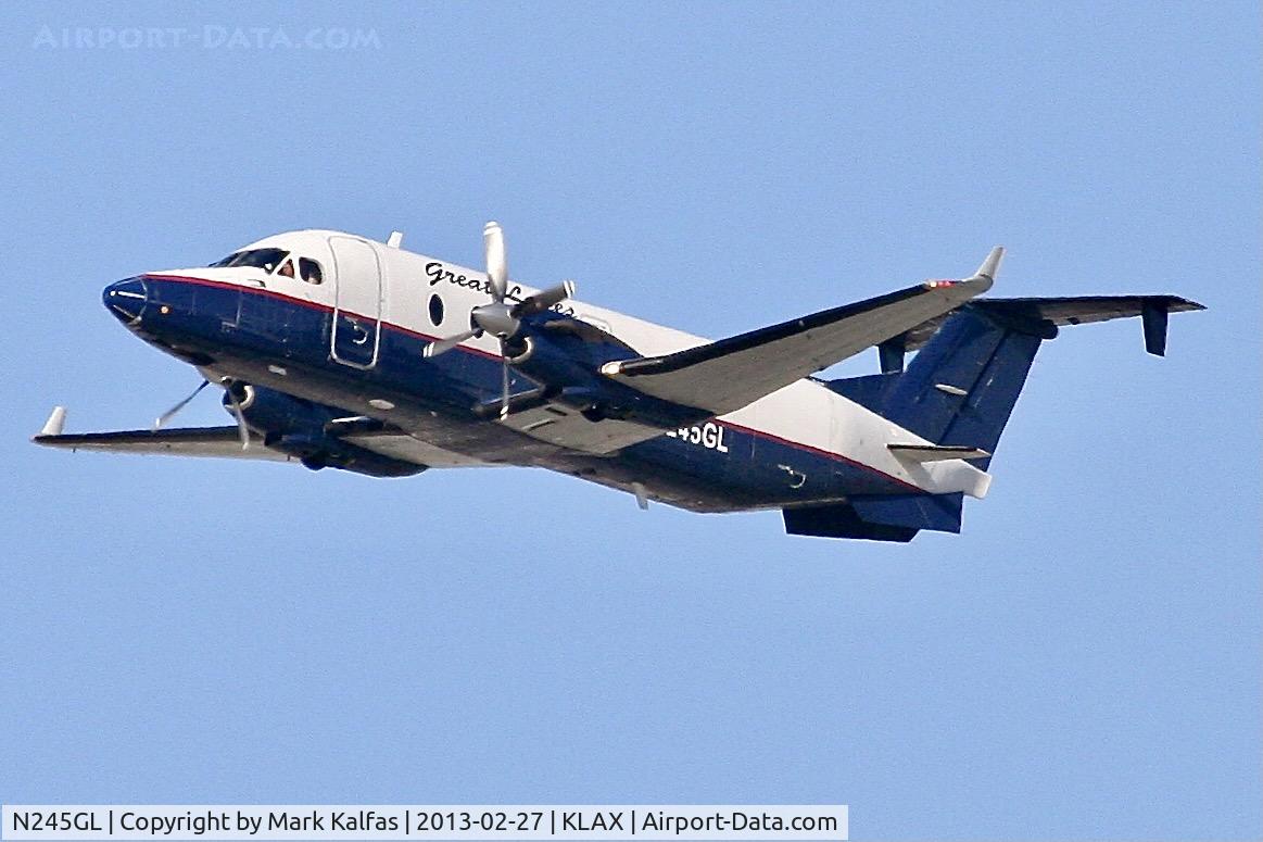 N245GL, 1996 Beech 1900D C/N UE-245, Great Lakes B190, N24GL departing 25R LAX