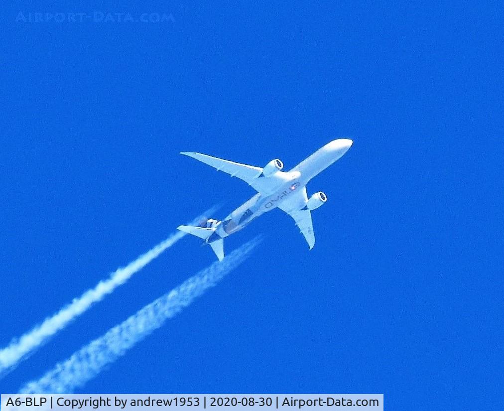 A6-BLP, 2017 Boeing 787-9 Dreamliner Dreamliner C/N 39662, A6-BLP over the Bristol Channel.