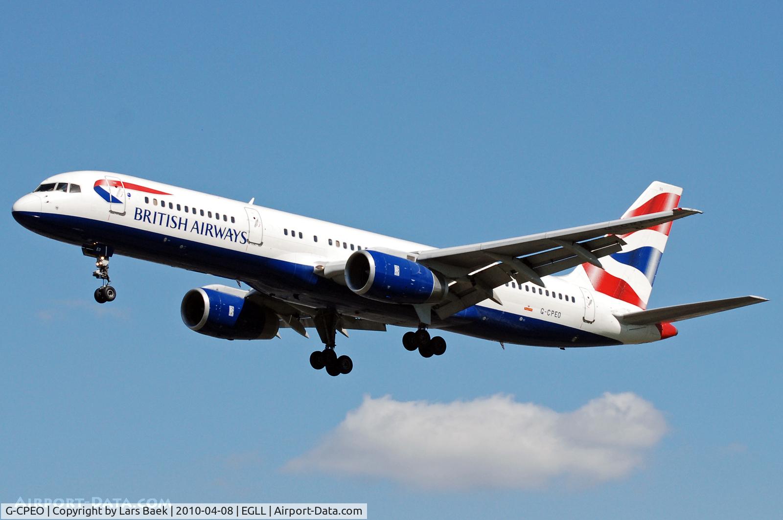 G-CPEO, 1997 Boeing 757-236 C/N 28667, RWY27L Myrtle Ave
