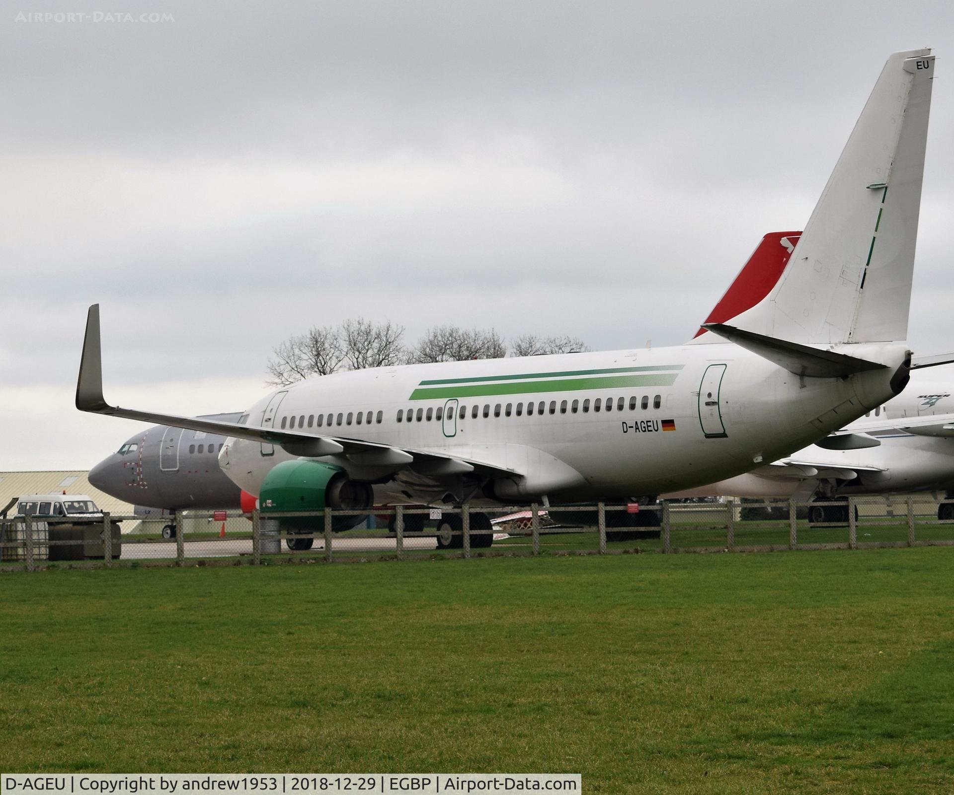 D-AGEU, 1998 Boeing 737-75B C/N 28104, D-AGEU at Cotswold Airport being scrapped.