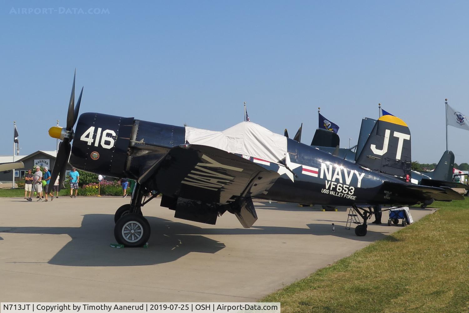N713JT, 1945 Vought F4U-4B Corsair C/N 97143, 1945 Vought F4U-4B Corsair, c/n: 97143, AirVenture 2019