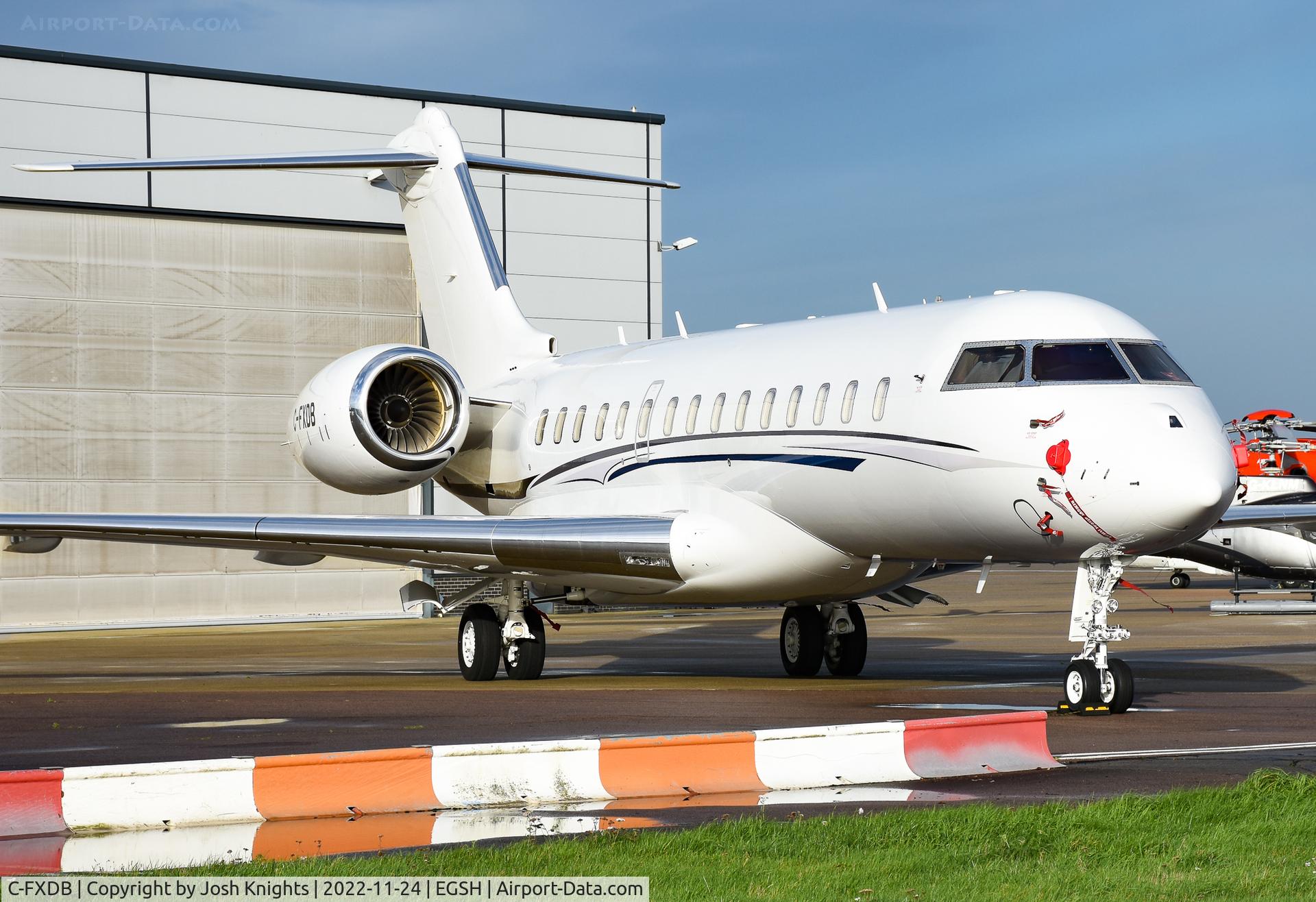 C-FXDB, 2015 Bombardier BD-700-1A10 Global 6000 C/N 9720, On Stand After Arrival From Washington.